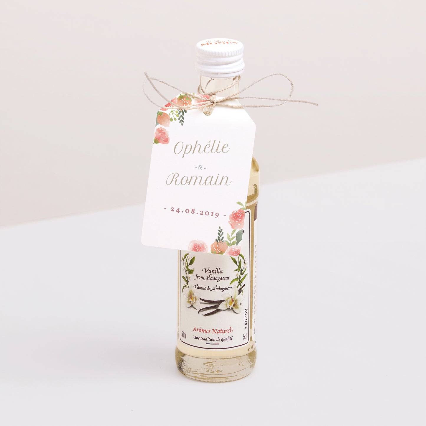 Etiquette perforée Mariage Fanion Couronne Florale photo N° 3