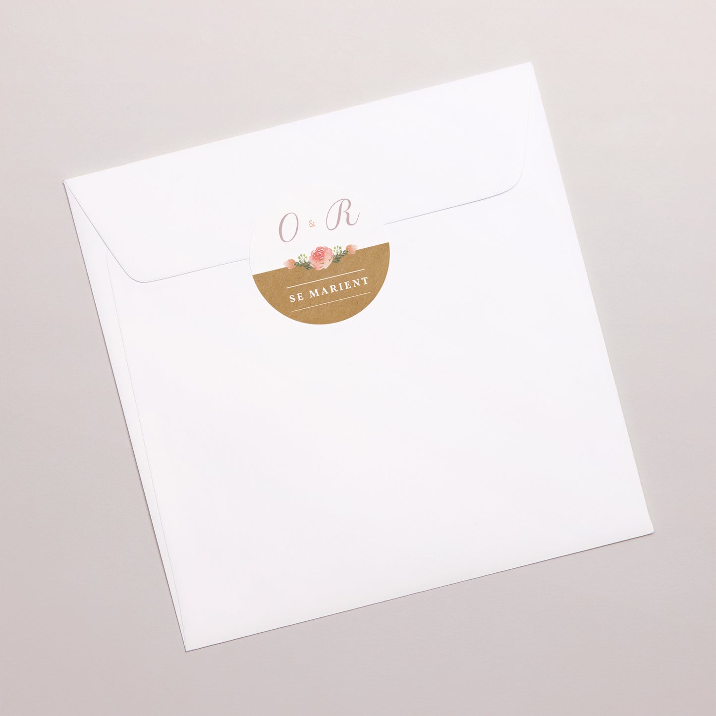 Sticker Mariage Rond Couronne Florale photo N° 3