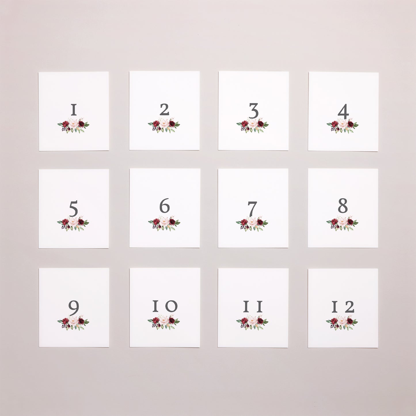 Tirage photo Mariage Lot de 12 Couronne Marsala photo N° 1