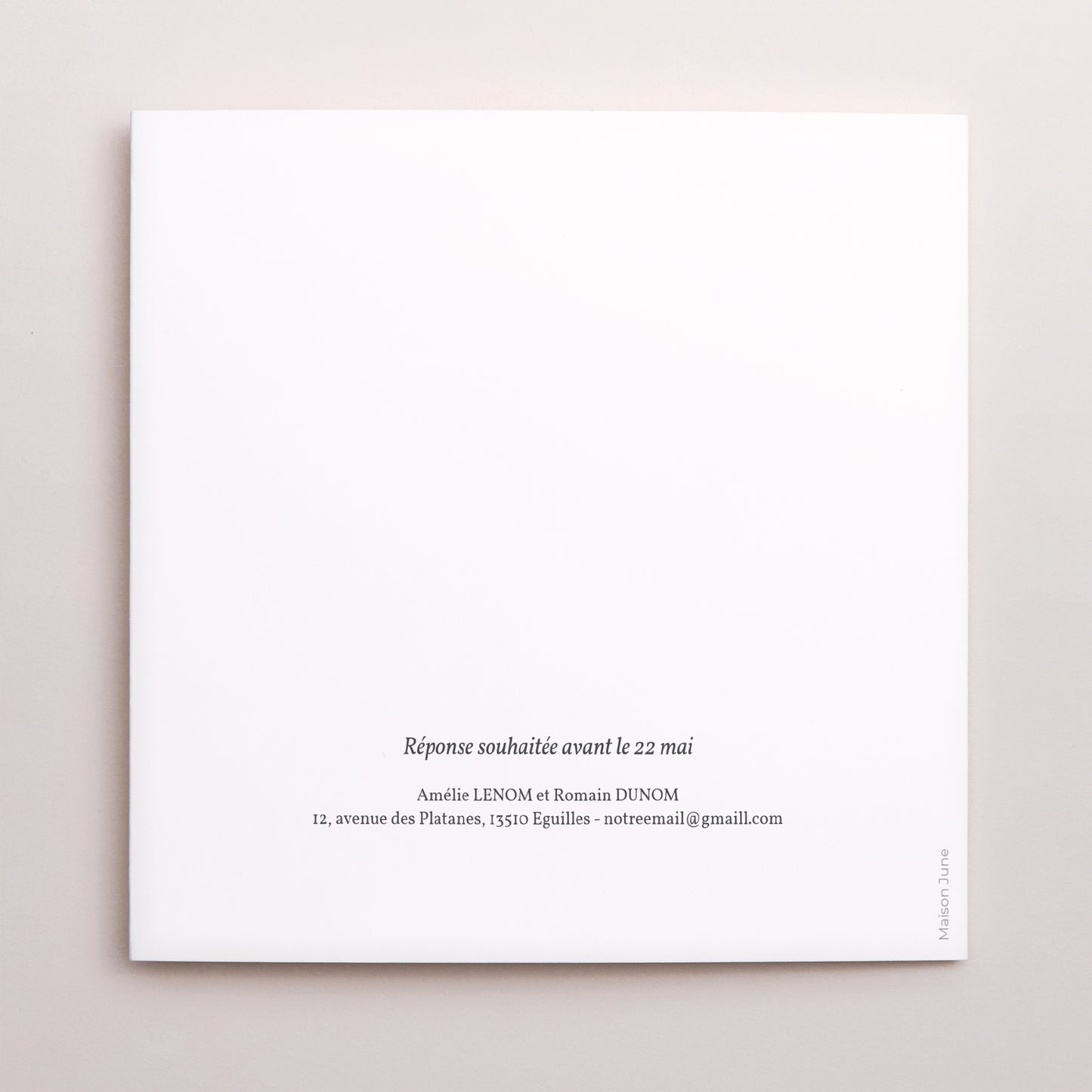 Faire-part Mariage Triptyque ouverture fenêtre Elégantes Fougères photo N° 3