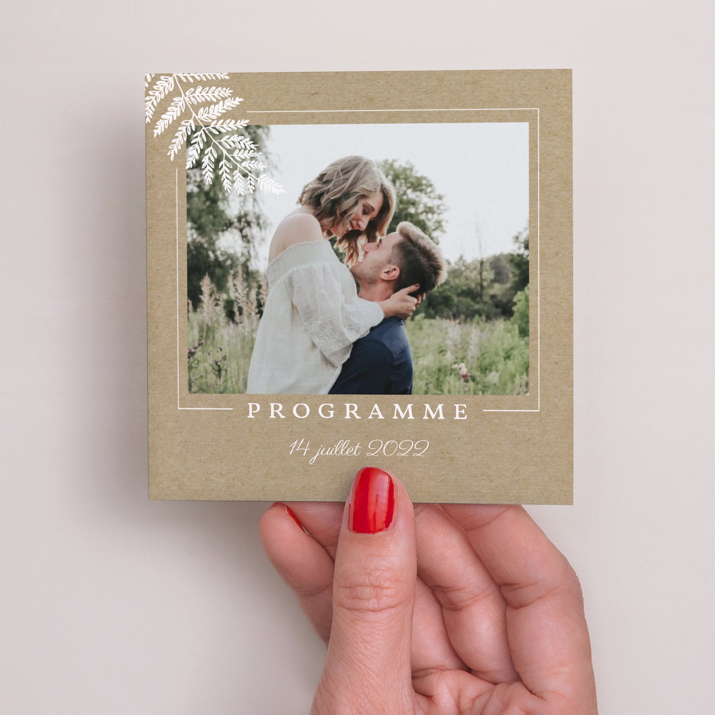 Carte Mariage Carré Elégantes Fougères photo N° 2