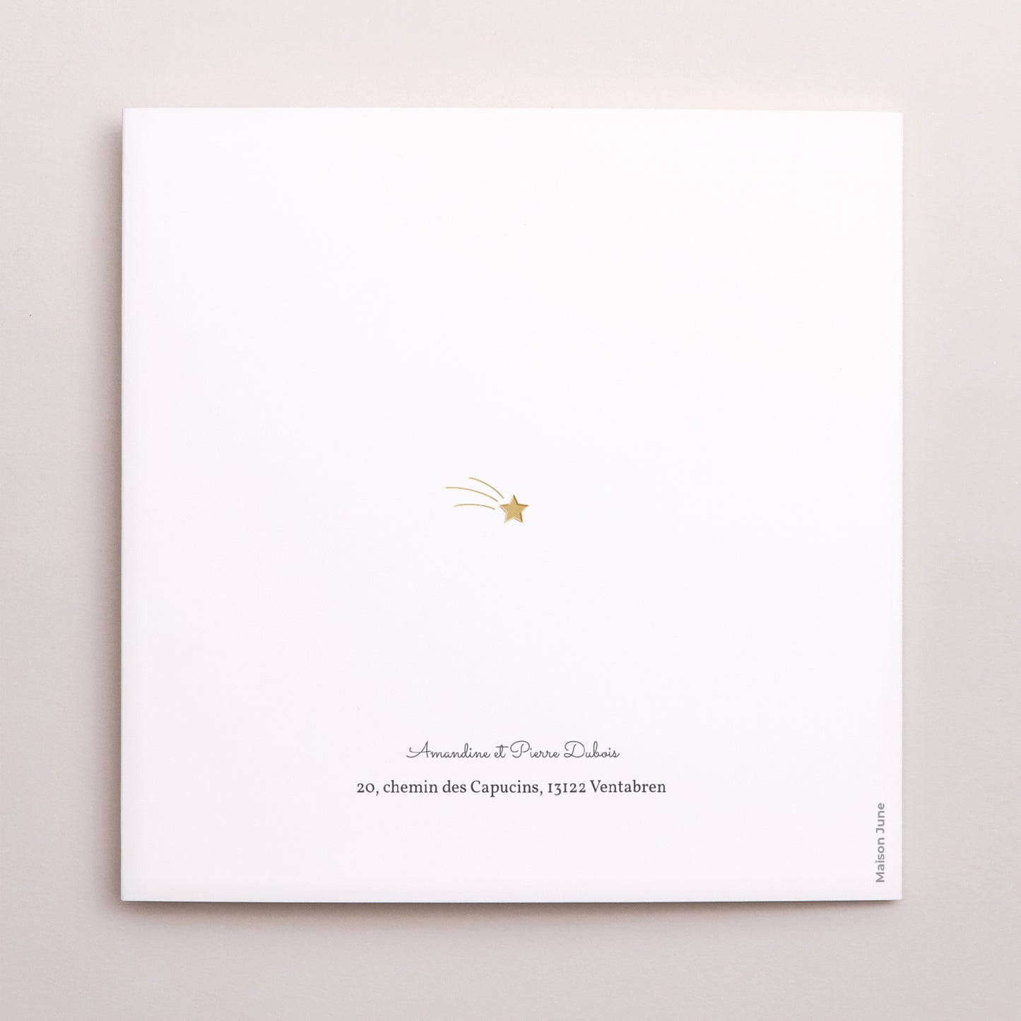 Faire-part Décès Carré double volet Voûte étoilée rose photo N° 3