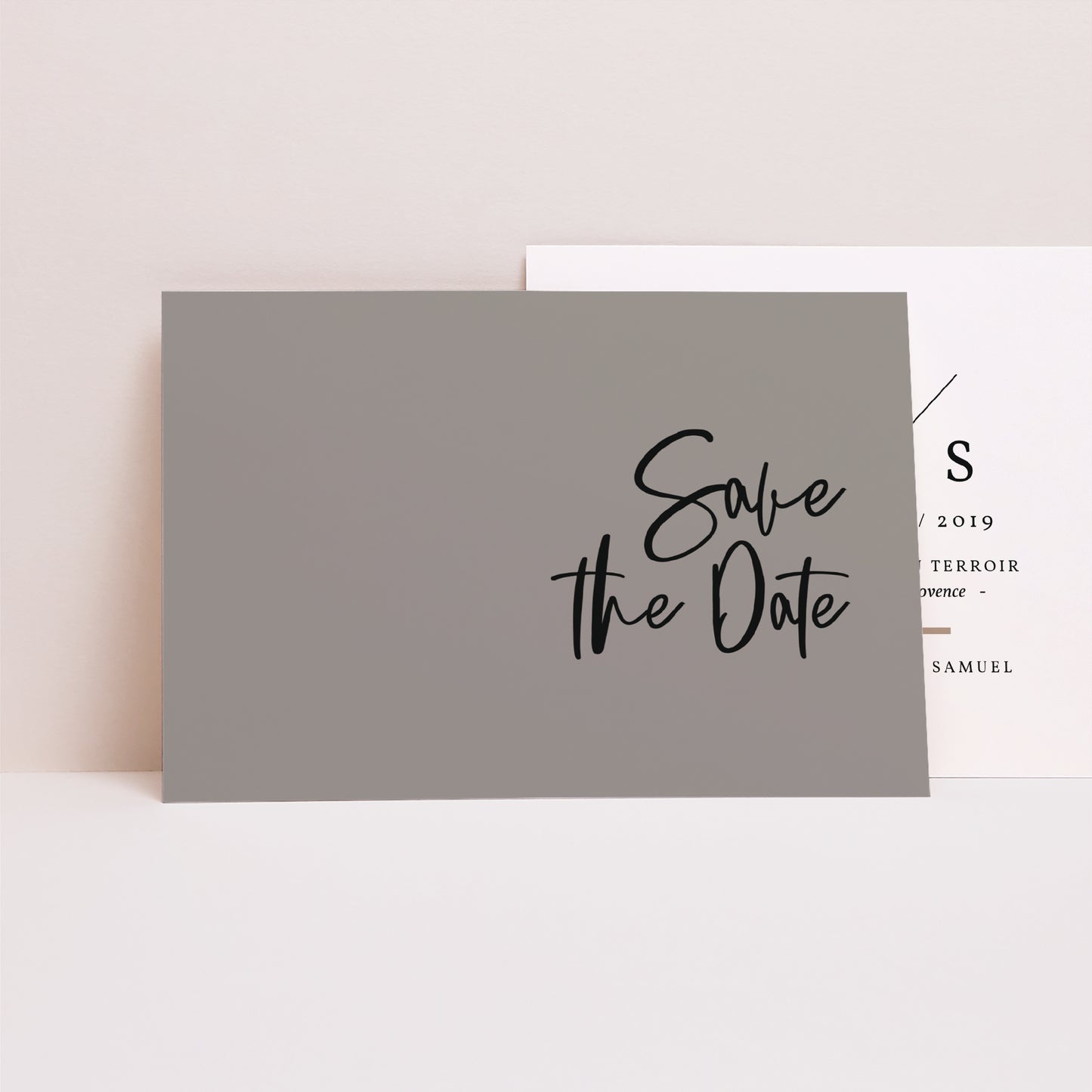 Save the date Mariage Paysage Effet Brush photo N° 1