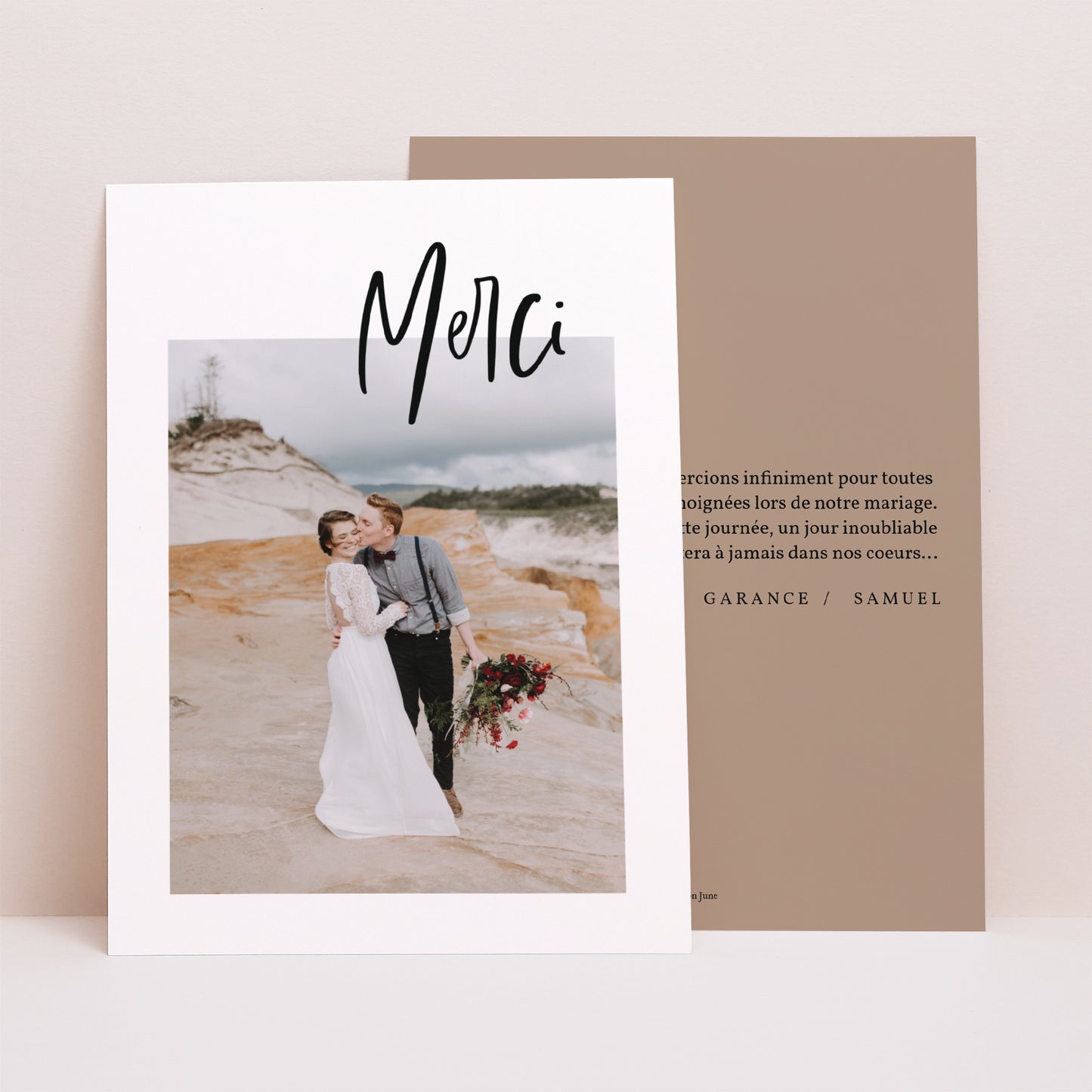 Remerciements Mariage Portrait Effet Brush photo N° 1