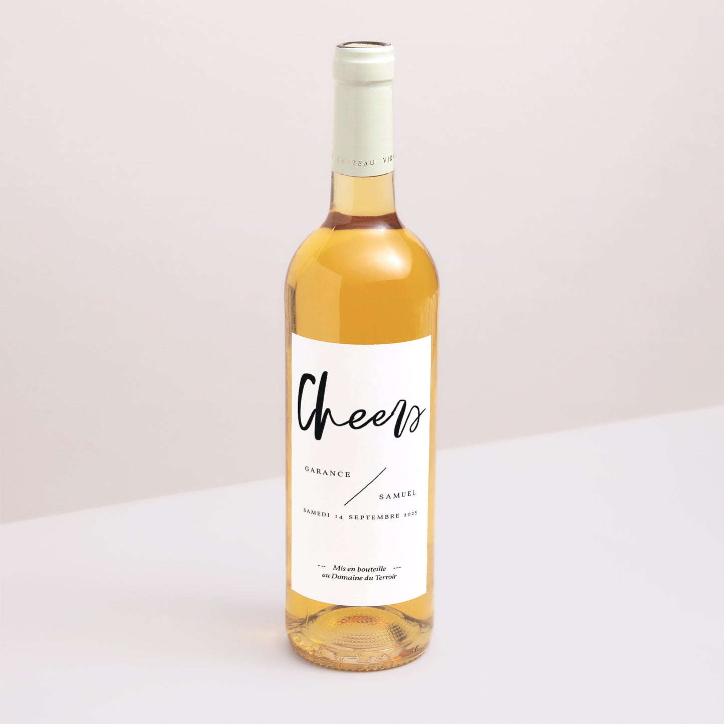 Etiquette bouteille Mariage Portrait Effet Brush photo N° 1