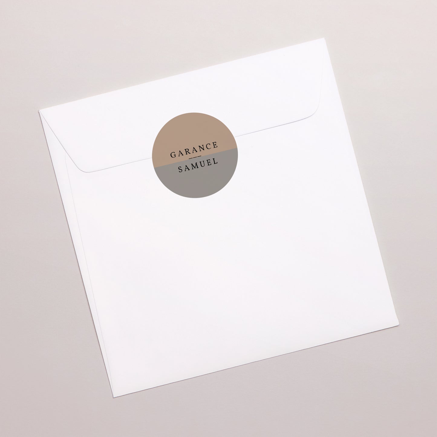 Sticker Mariage Rond Effet Brush photo N° 3