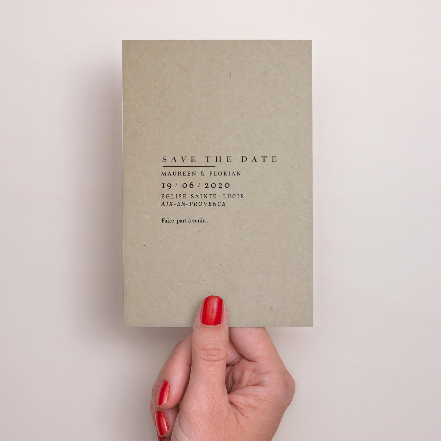 Save the date Mariage Portrait Lin & Moutarde photo N° 2