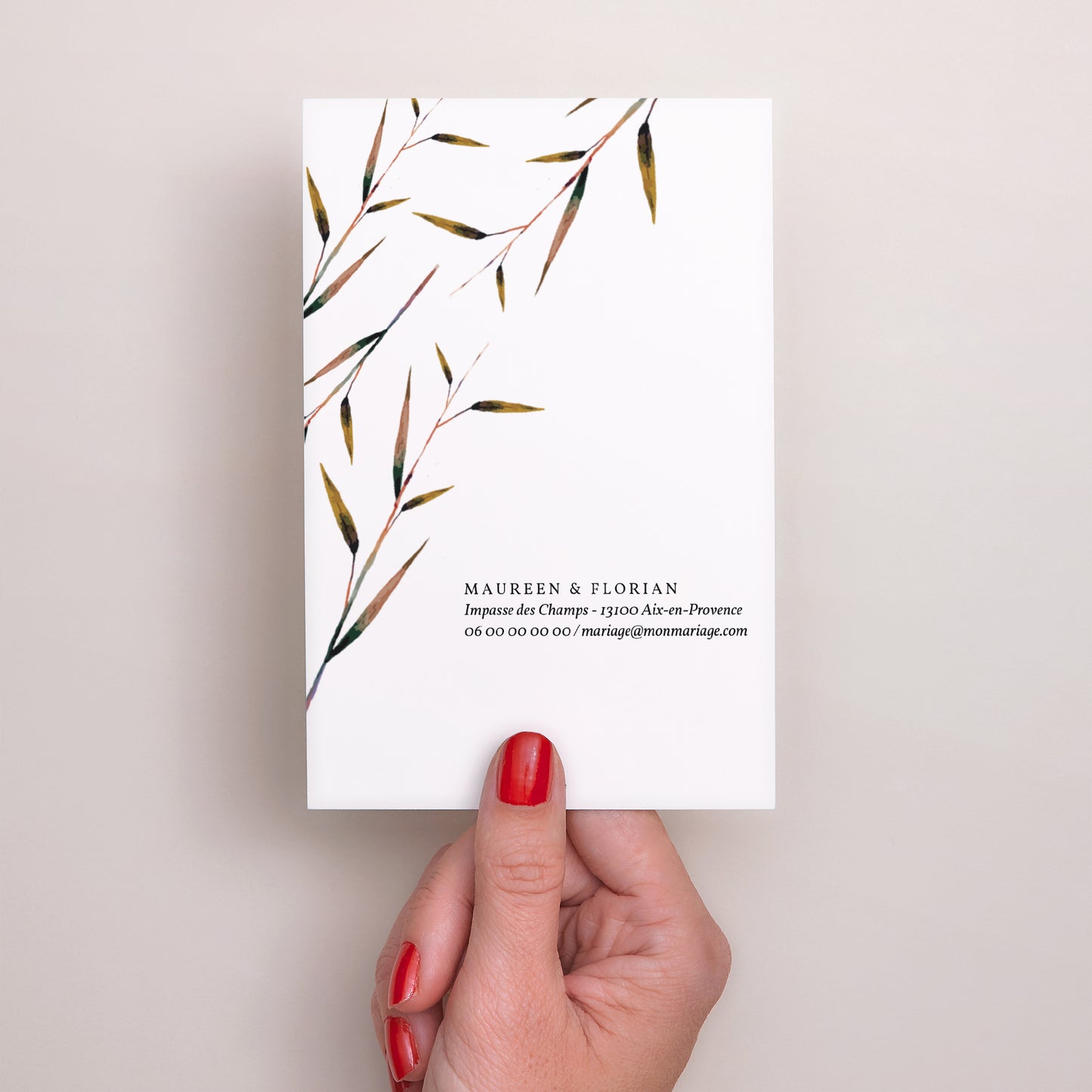 Save the date Mariage Portrait Lin & Moutarde photo N° 3