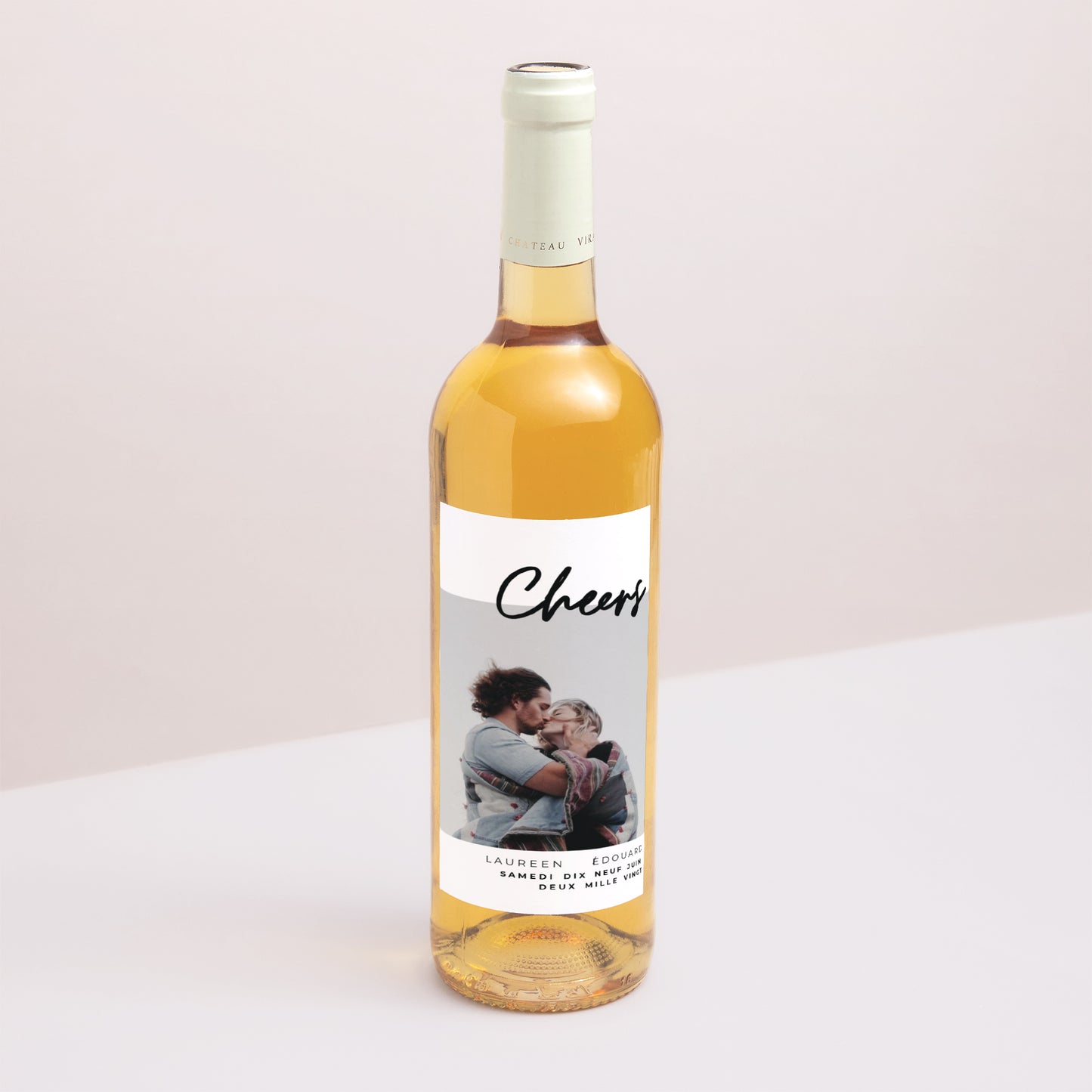 Etiquette bouteille Mariage Portrait Mastic et Majestic photo N° 1