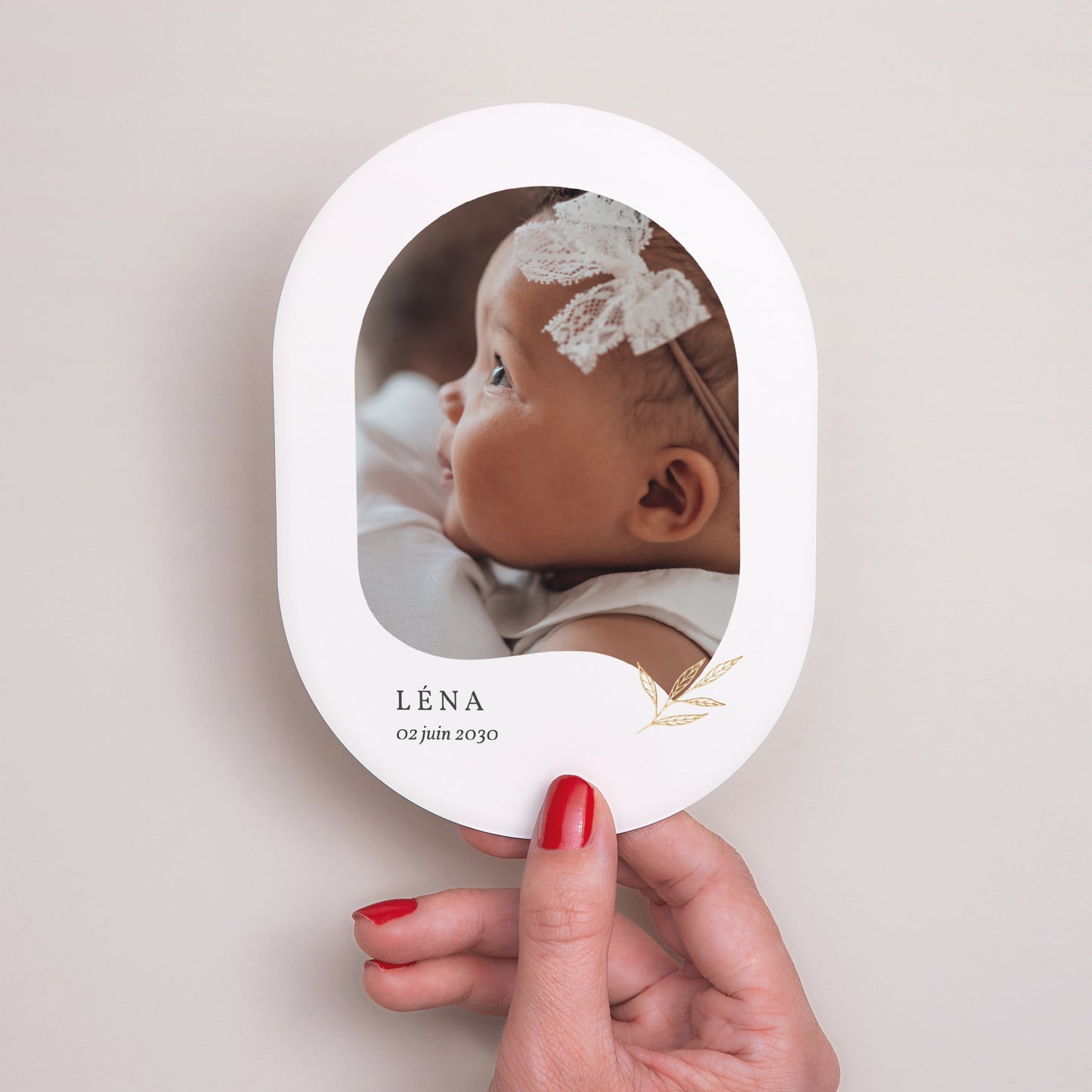 Faire-part Naissance Ovale Jolie Pousse photo N° 2