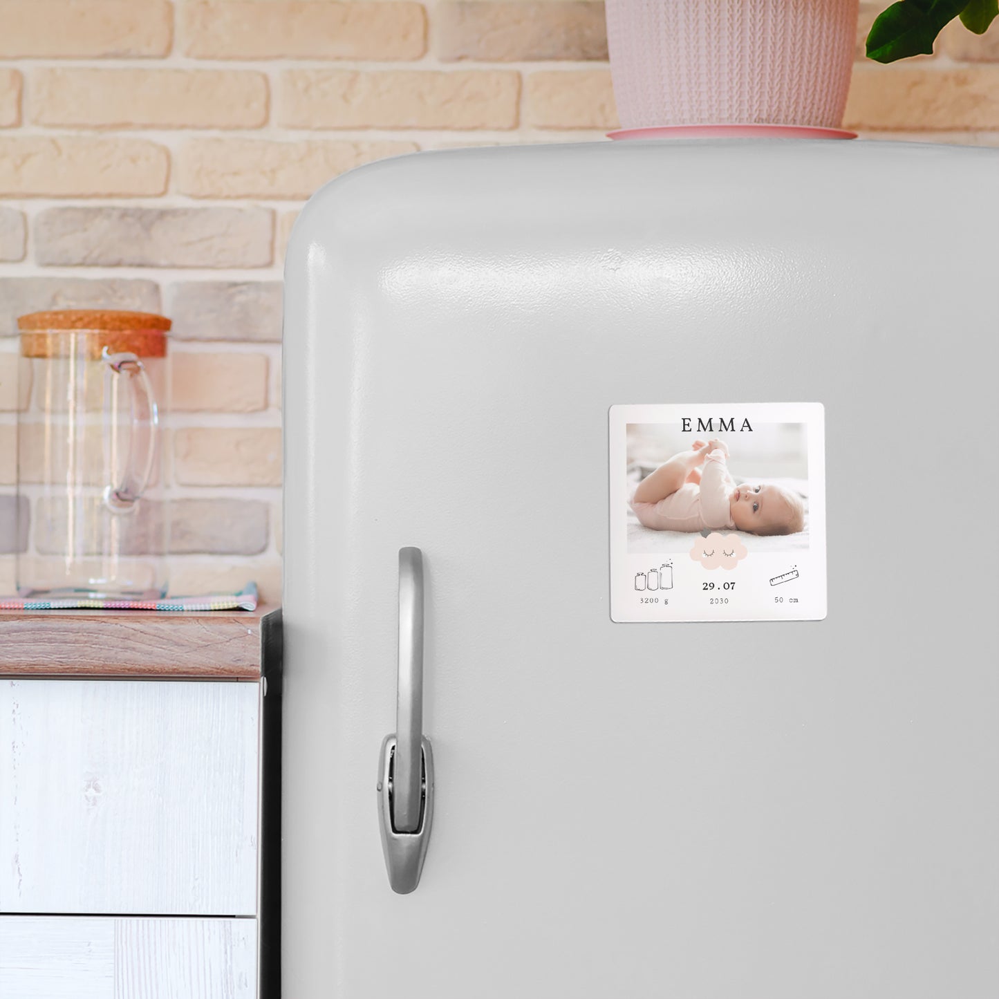 Faire-part Naissance Lot de 9, magnétique Little Cloud photo N° 4