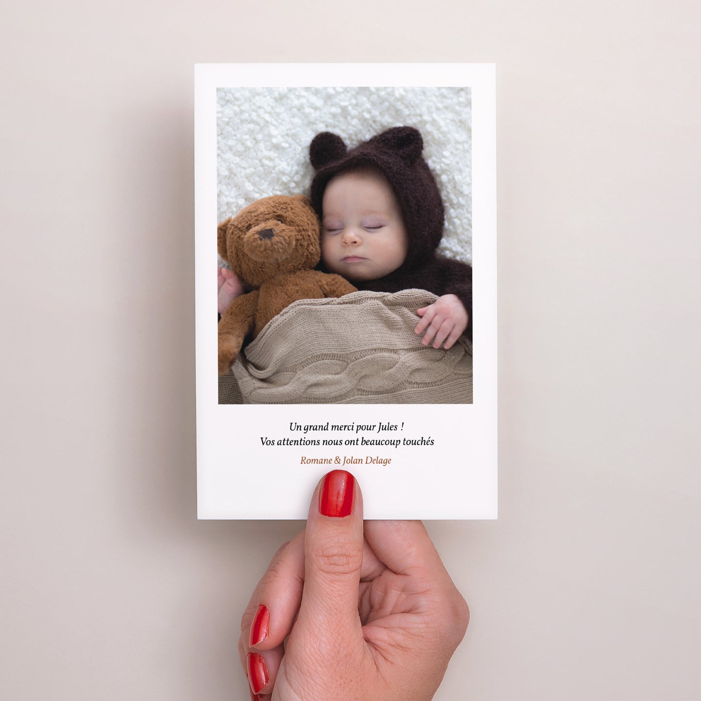 Remerciements Naissance Portrait Voiture à pédales photo N° 3