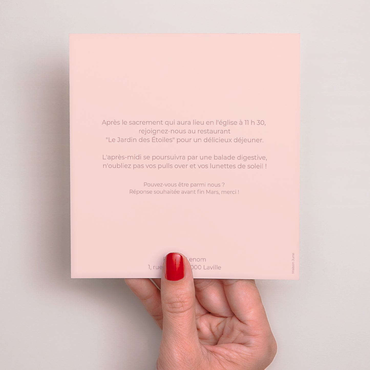 Faire-part Baptême Carré baptême fratrie V photo N° 3