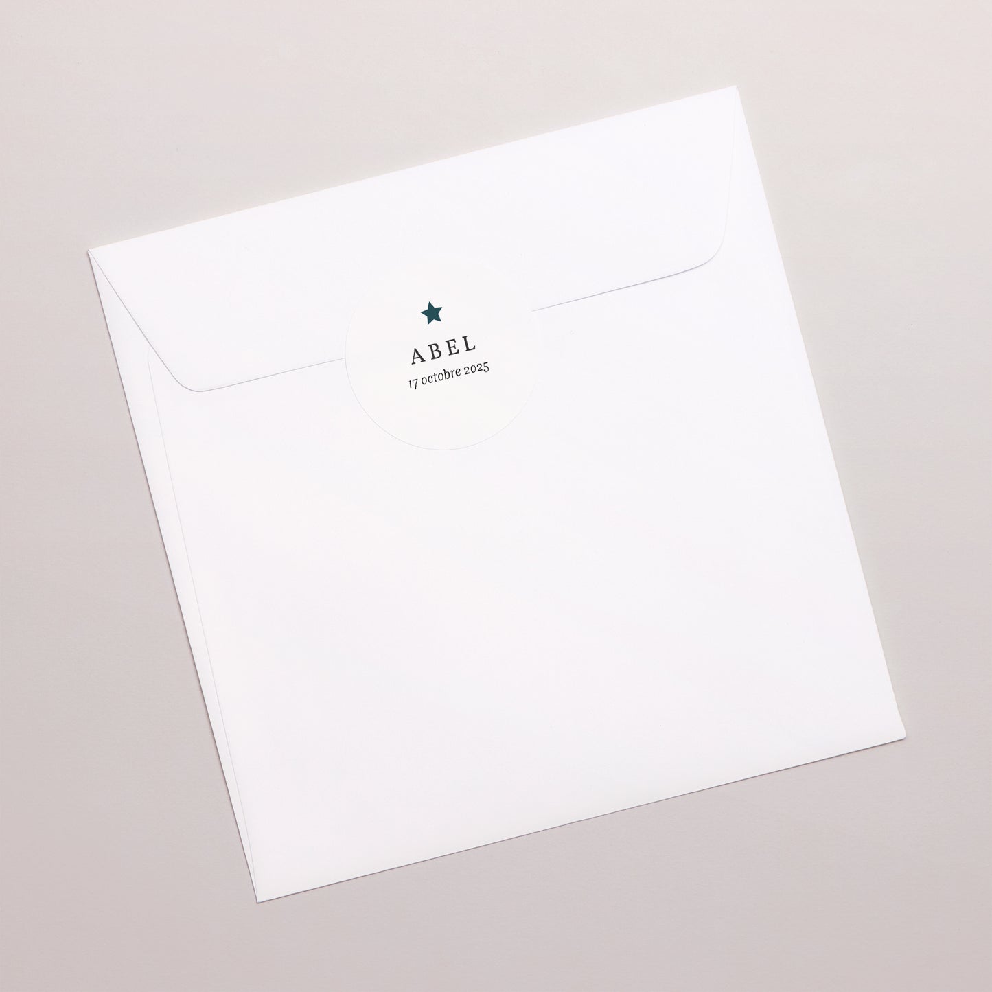 Sticker Naissance Rond Renard des neiges photo N° 3