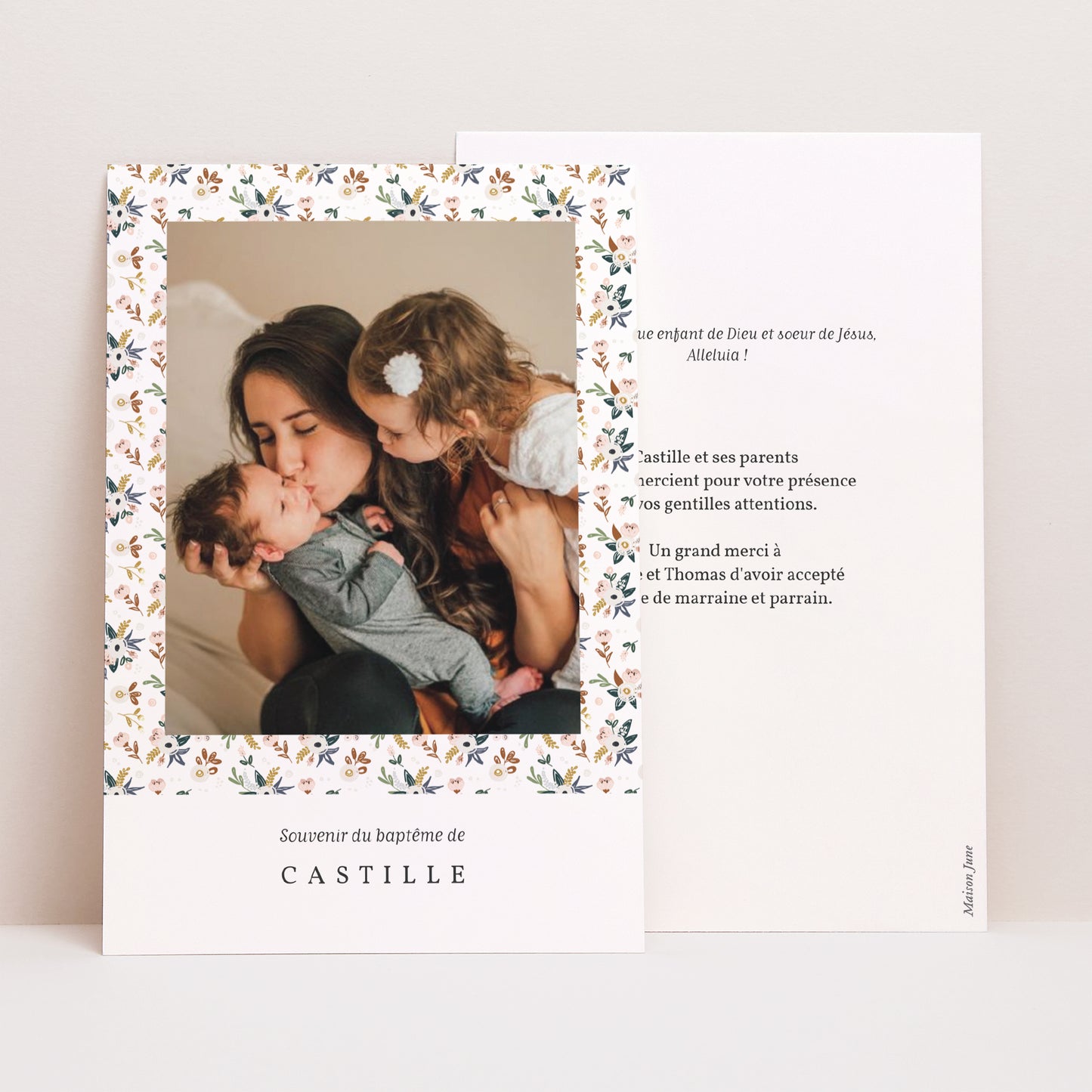 Remerciements Baptême Portrait Liberty Kinfolk photo N° 1