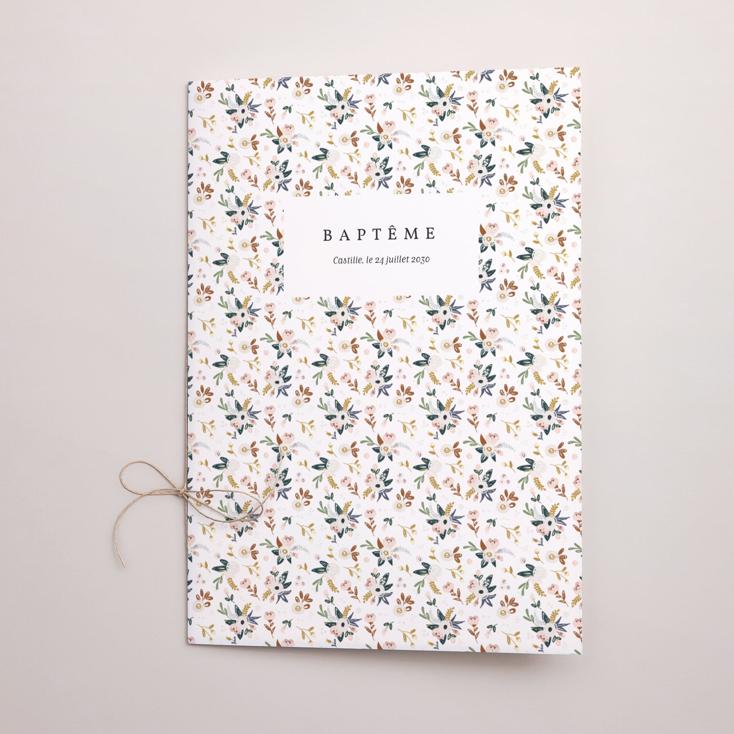 Livret de messe Baptême Double volet Liberty Kinfolk photo N° 1