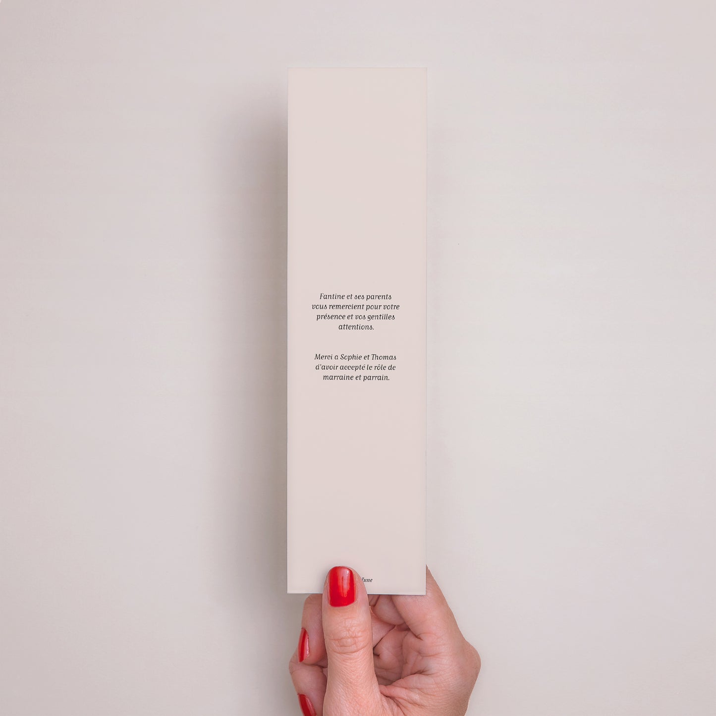 Remerciements Baptême Marque-page Typo photo N° 3