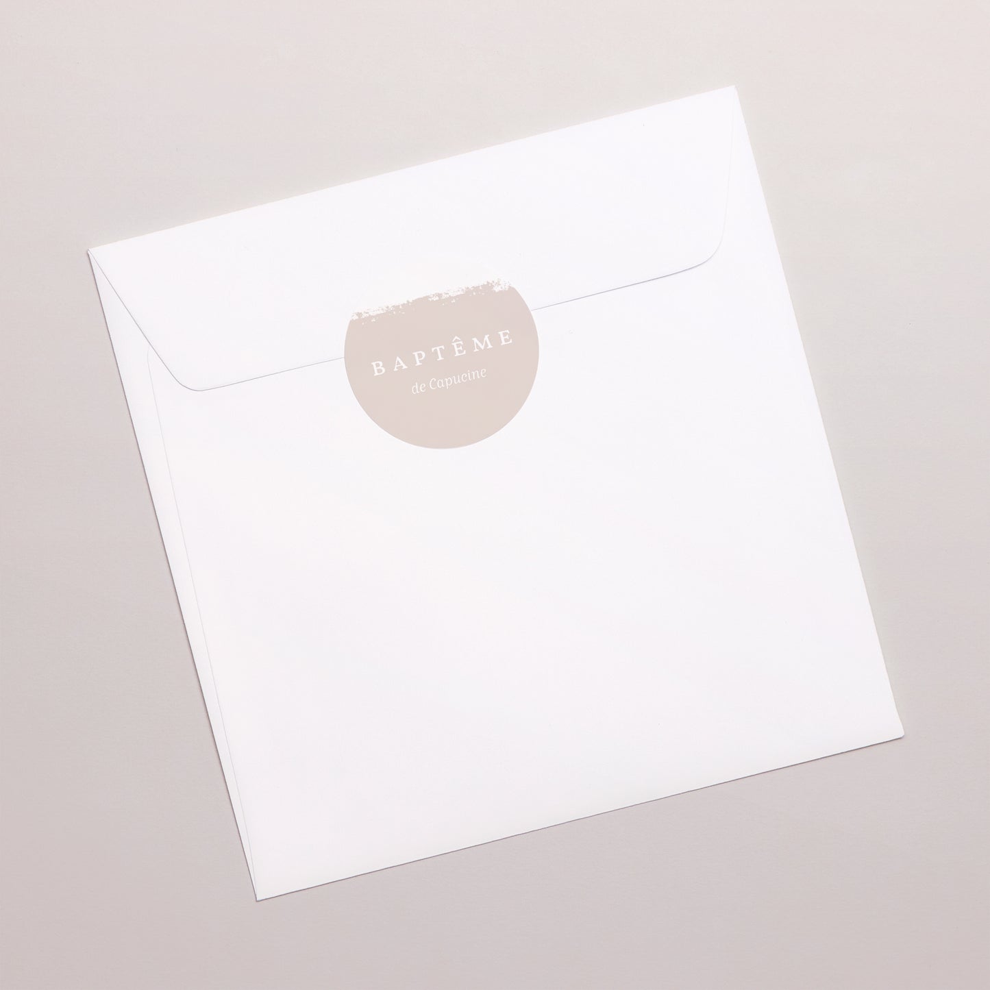 Sticker Baptême Rond Bicolore Brush photo N° 3