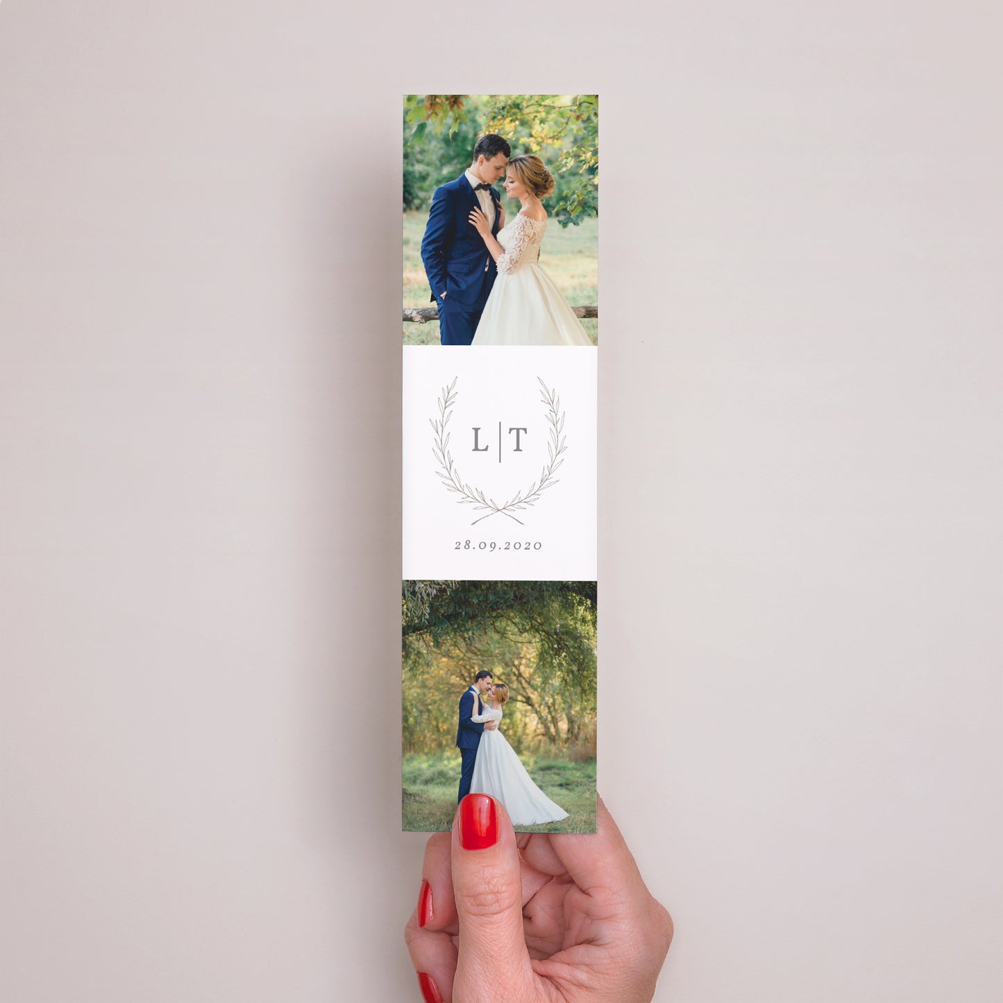 Remerciements Mariage Marque-page Kinfolk floral photo N° 2