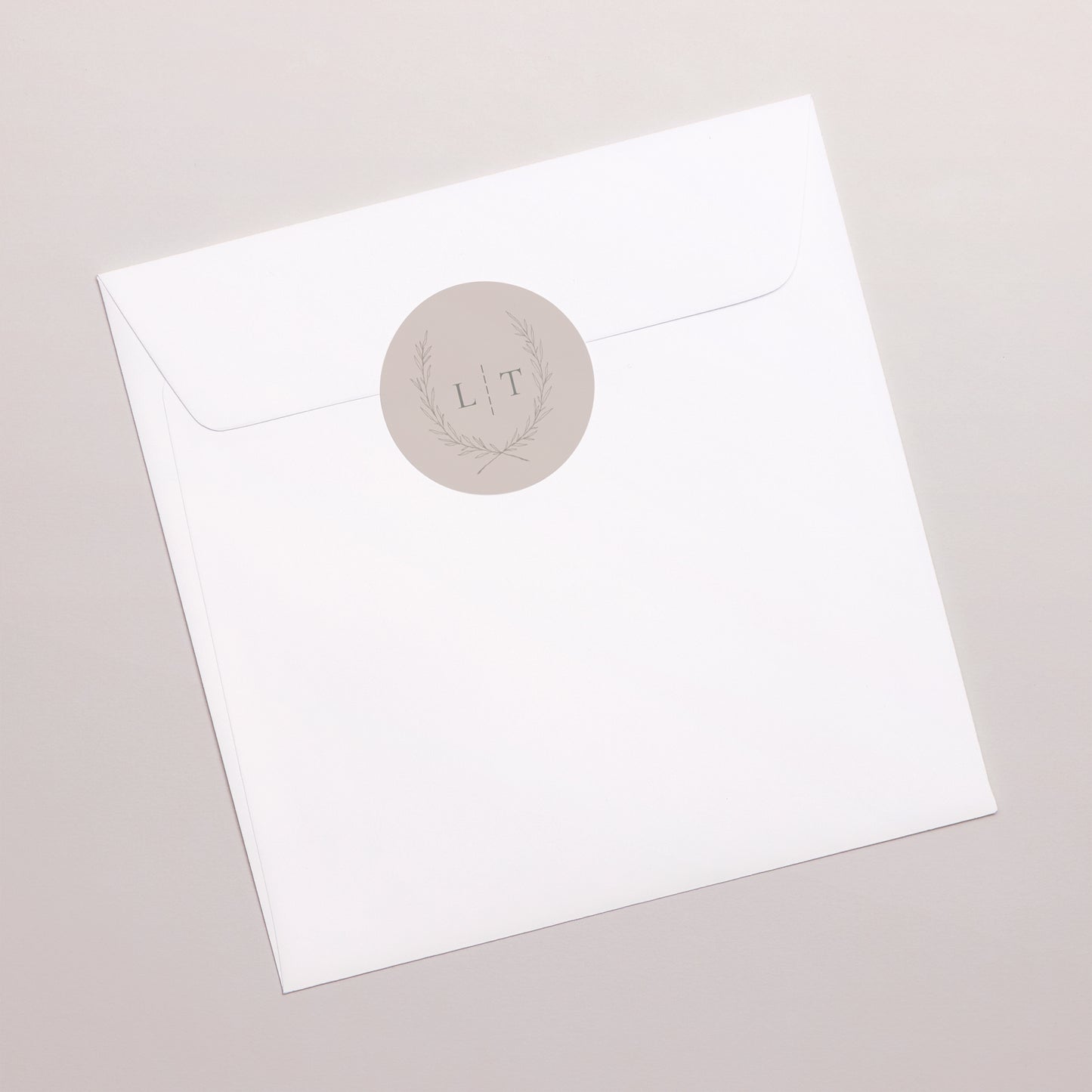 Sticker Mariage Rond Kinfolk floral photo N° 3