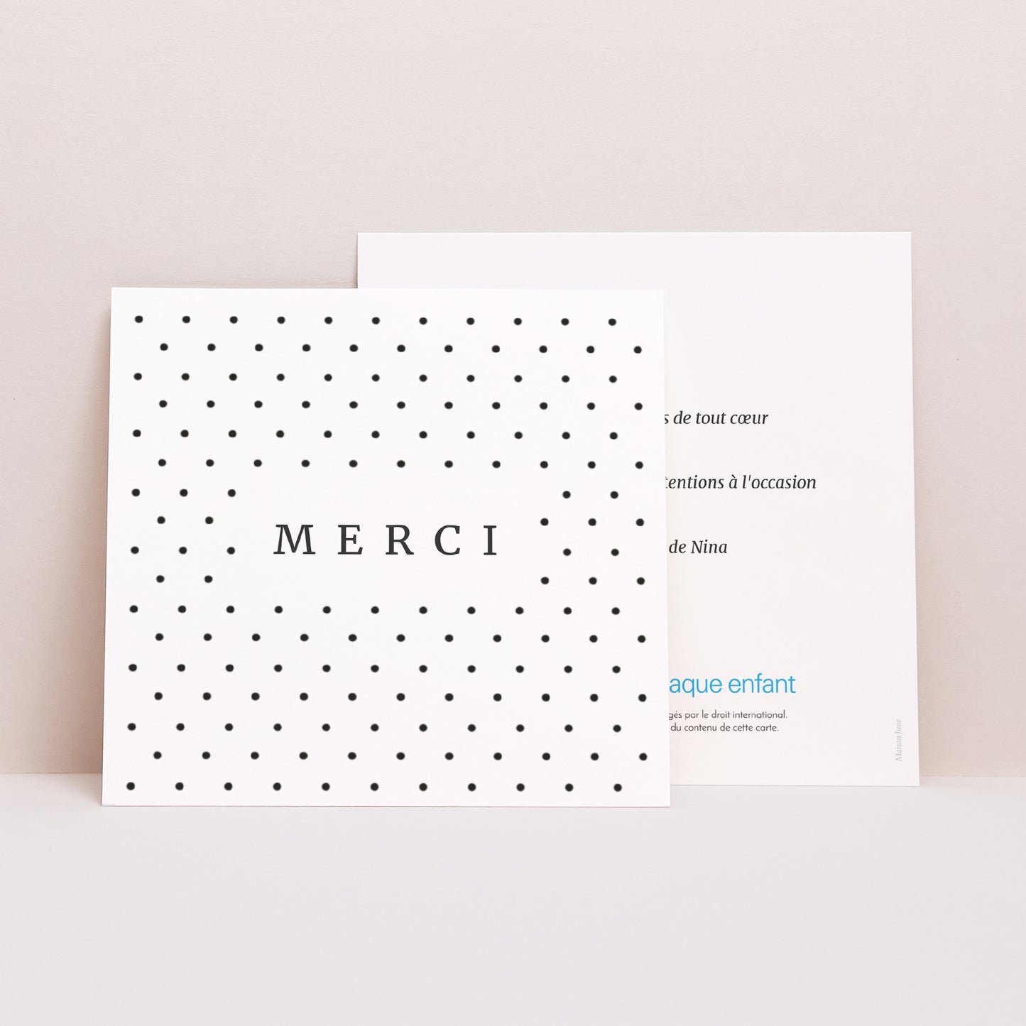 Remerciements Naissance Carré So design photo N° 1
