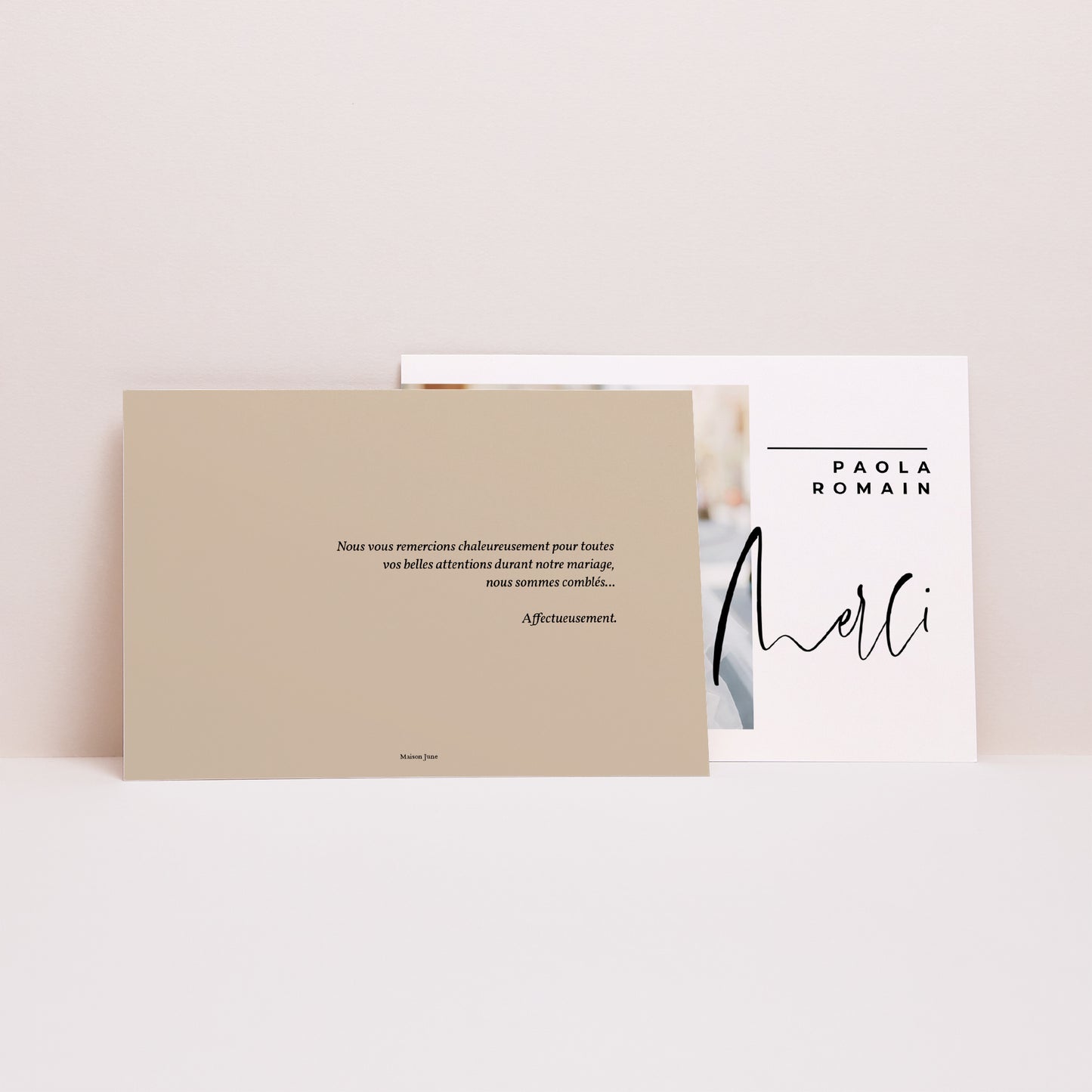 Remerciements Mariage Paysage Typo Manuscrite photo N° 2