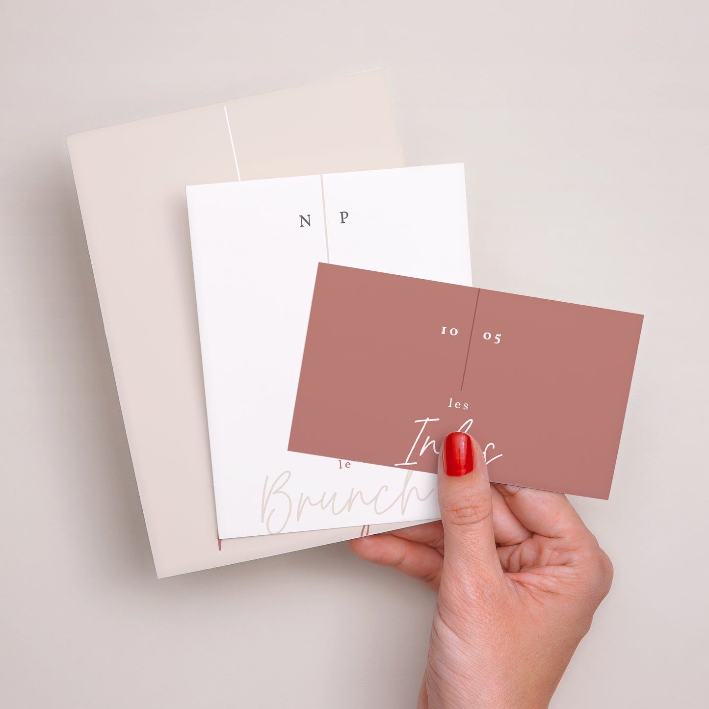 Faire-part Mariage 3 cartes, ruban Esprit bohème photo N° 3