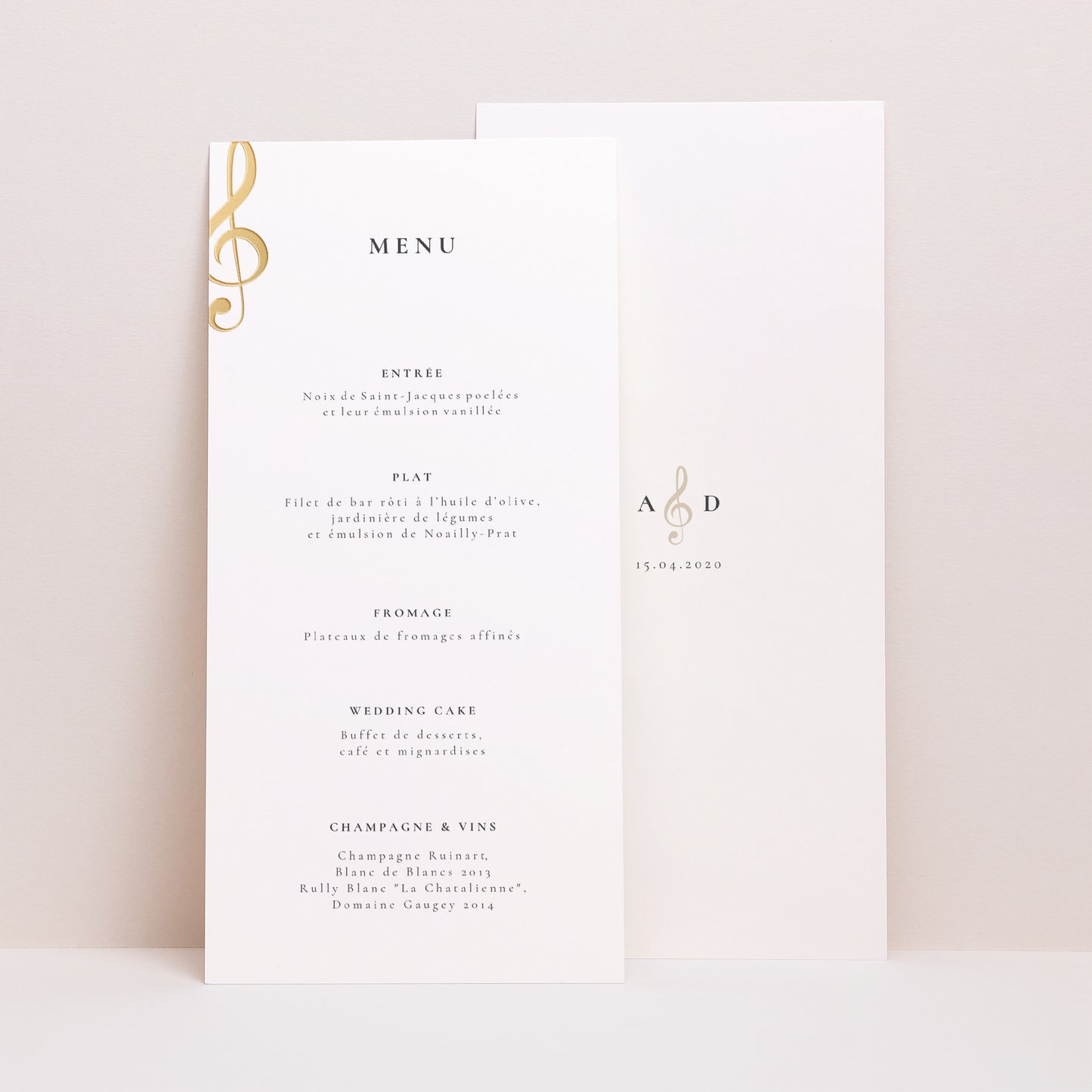 Menu Mariage Panoramique portrait Musique photo N° 1