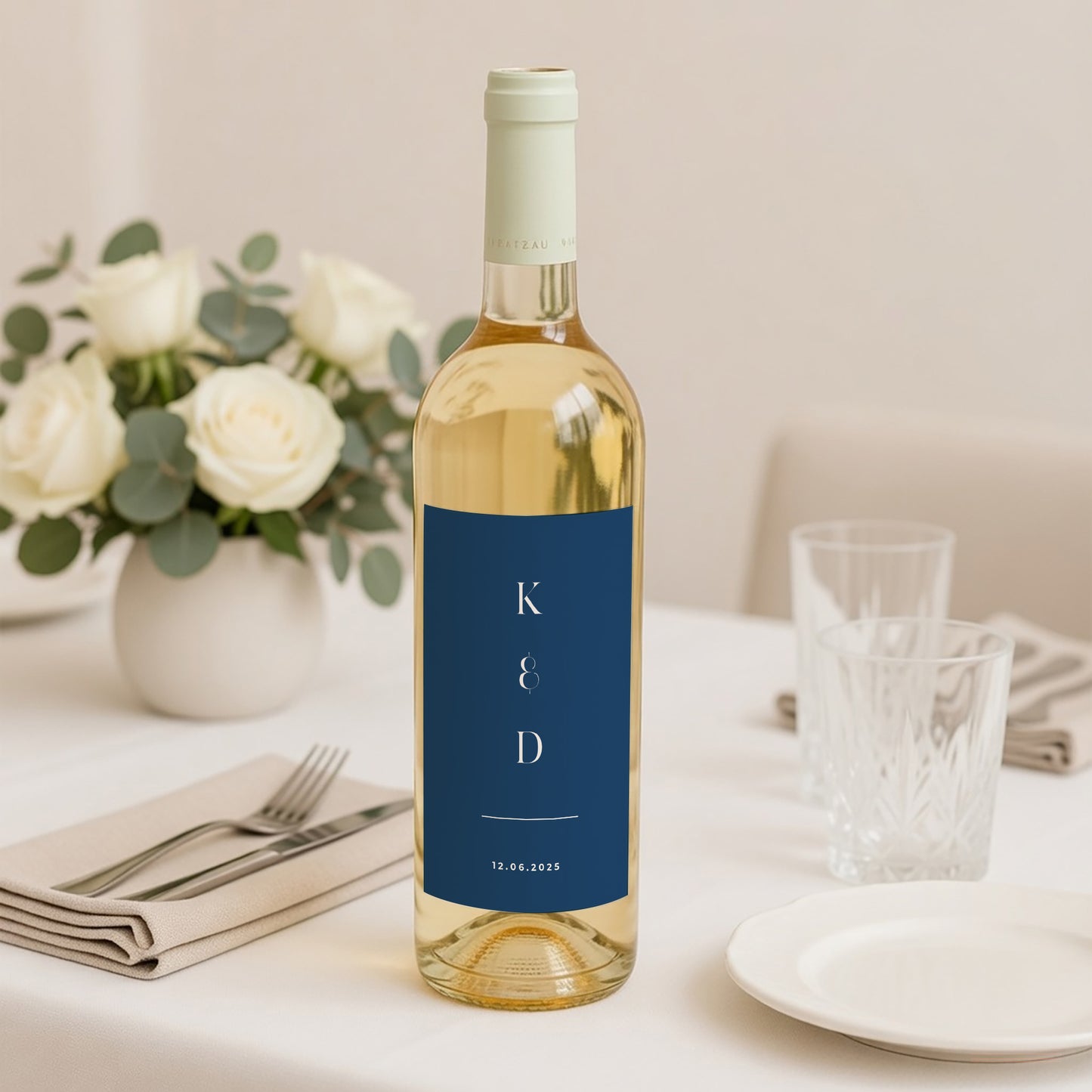 Etiquette bouteille Mariage Portrait Azulejos photo N° 2