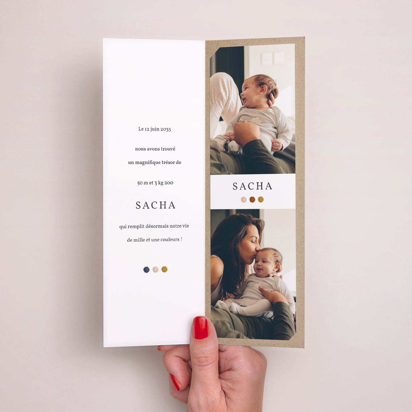 Faire-part Naissance Marque-page photo Arc en Ciel photo N° 2
