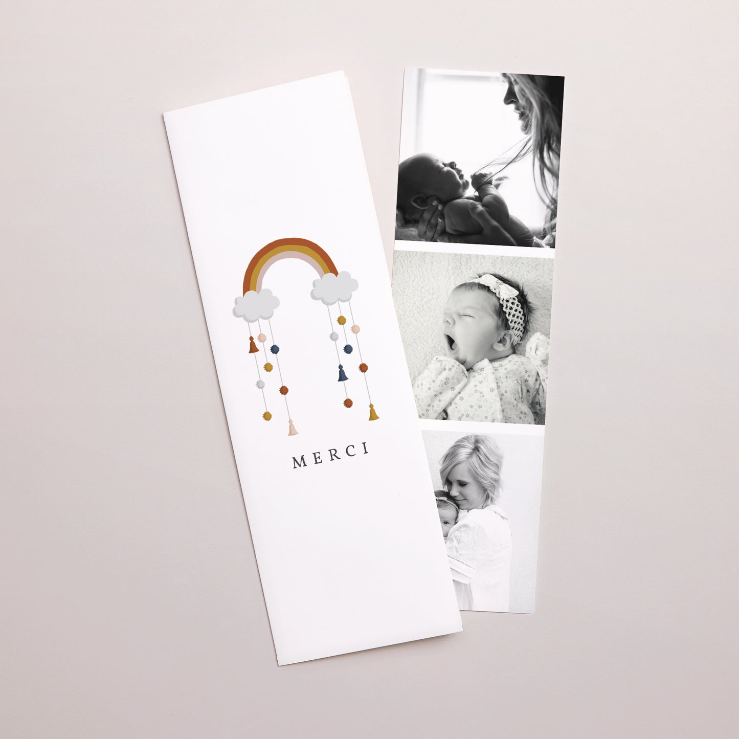 Remerciements Naissance Marque-page photo Arc en Ciel photo N° 1