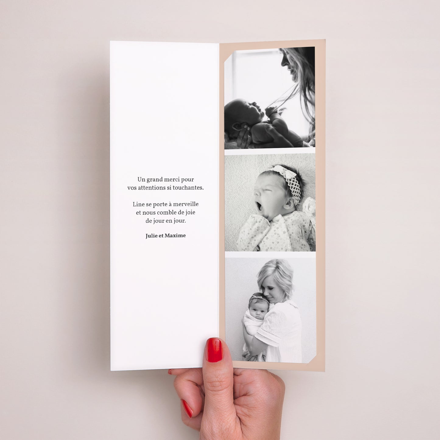 Remerciements Naissance Marque-page photo Arc en Ciel photo N° 2