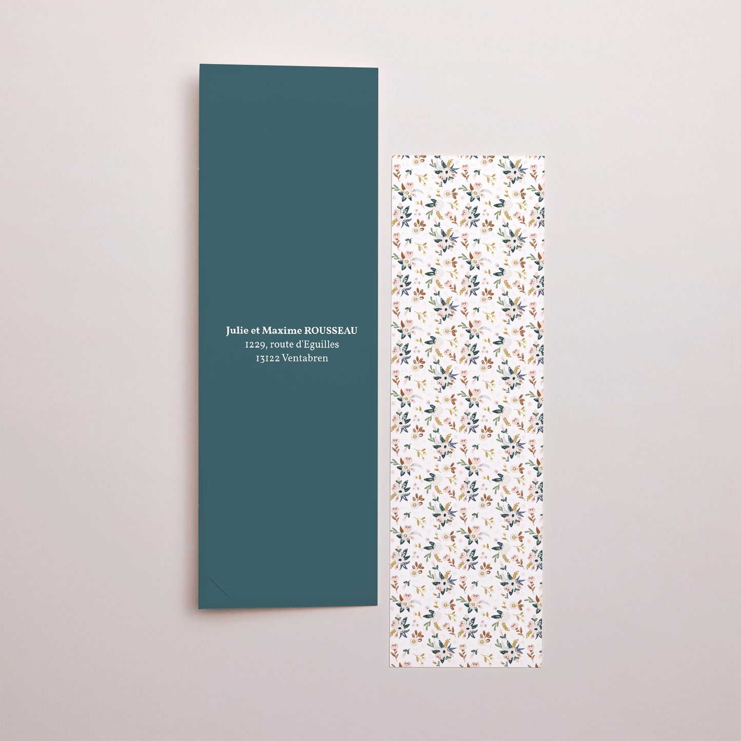 Remerciements Naissance Marque-page photo Mille Fleurs photo N° 3