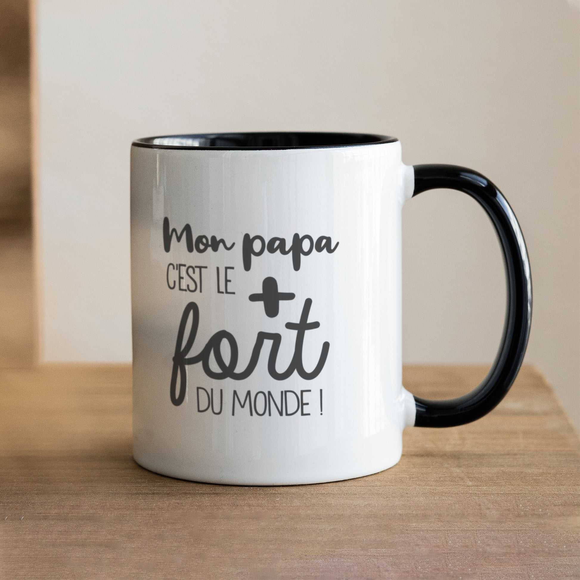 Mug Objets Noir Mon Papa photo N° 1
