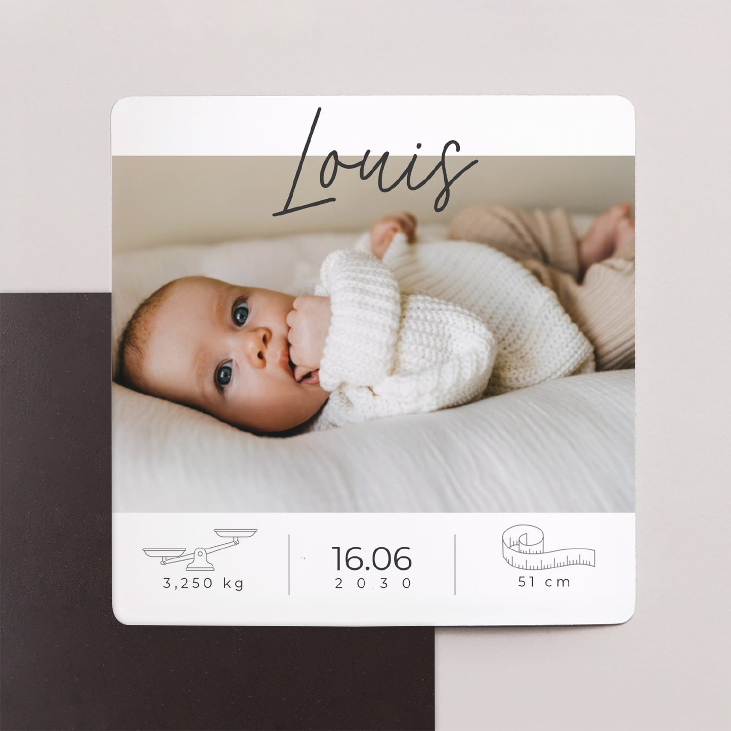 Faire-part Naissance Lot de 9, magnétique Exclusif photo N° 1