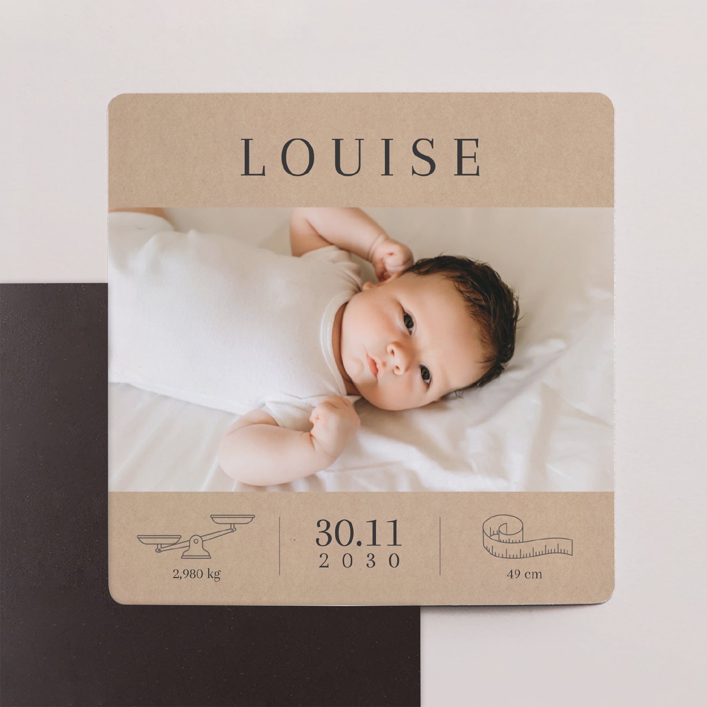 Faire-part Naissance Lot de 9, magnétique Exclusivité photo N° 1