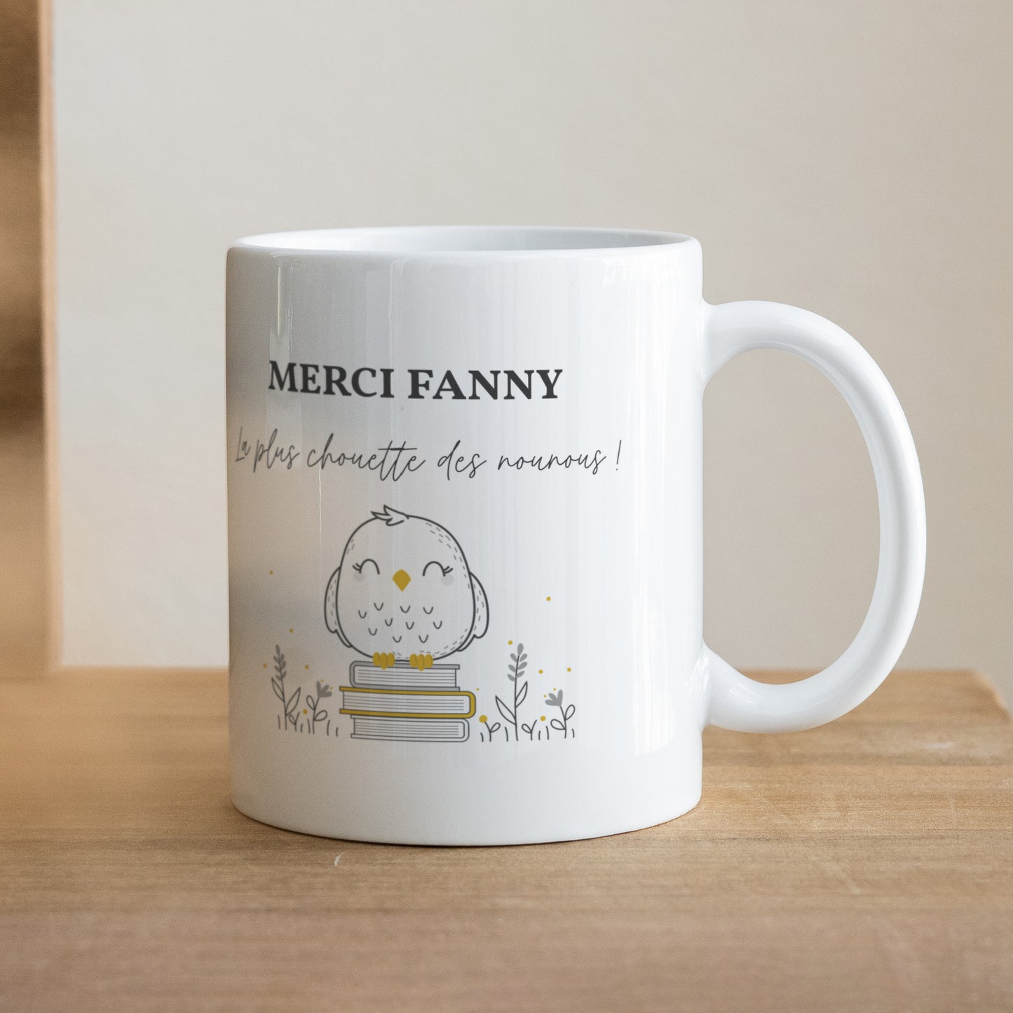 Mug Objets Blanc Nounou Chouette photo N° 1