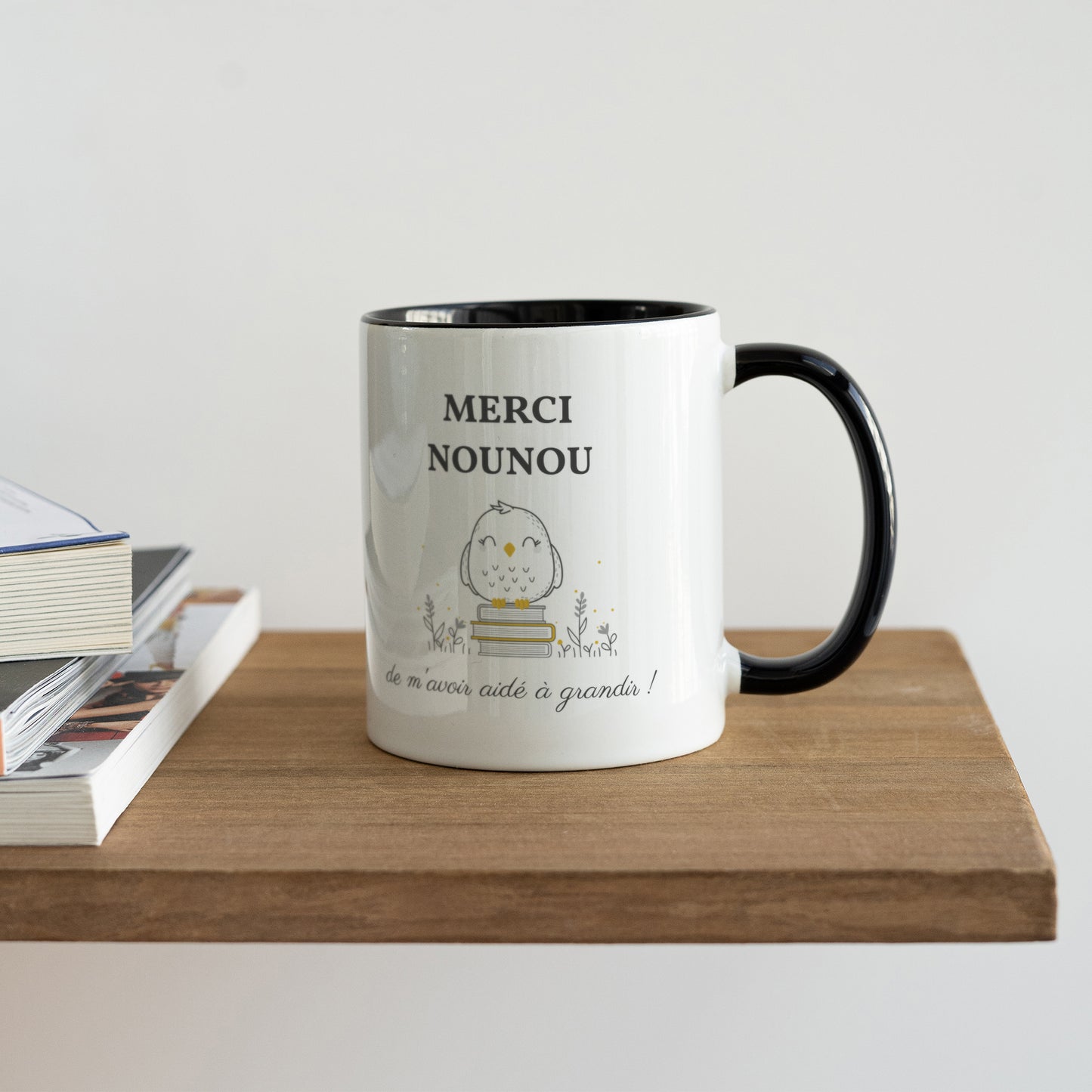 Mug Objets Noir Nounou Chouette photo N° 4