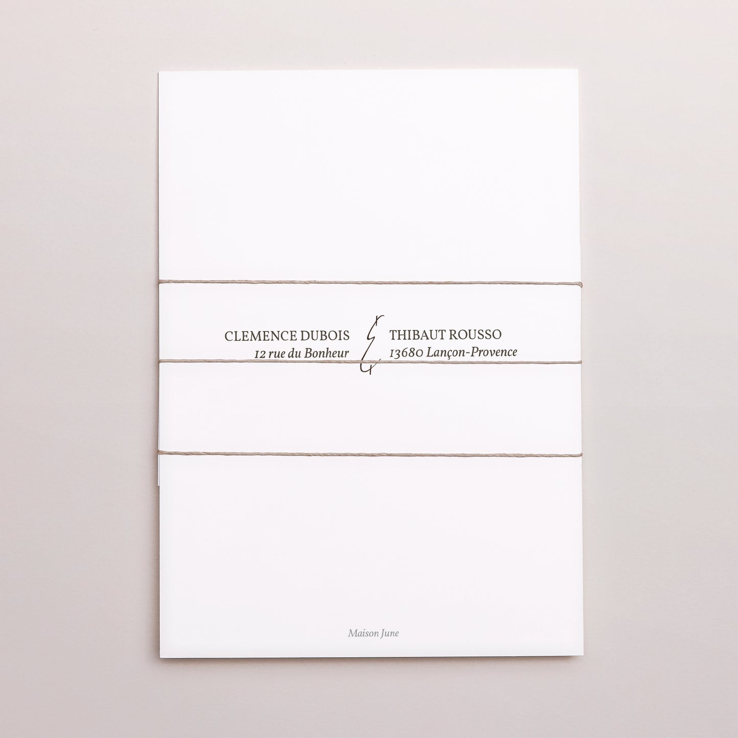 Faire-part Mariage 3 cartes, ruban Cadre Feuillage photo N° 4