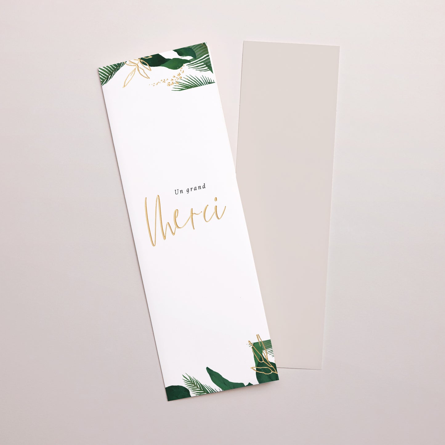 Remerciements Mariage Marque-page photo Jardin Tropical photo N° 1