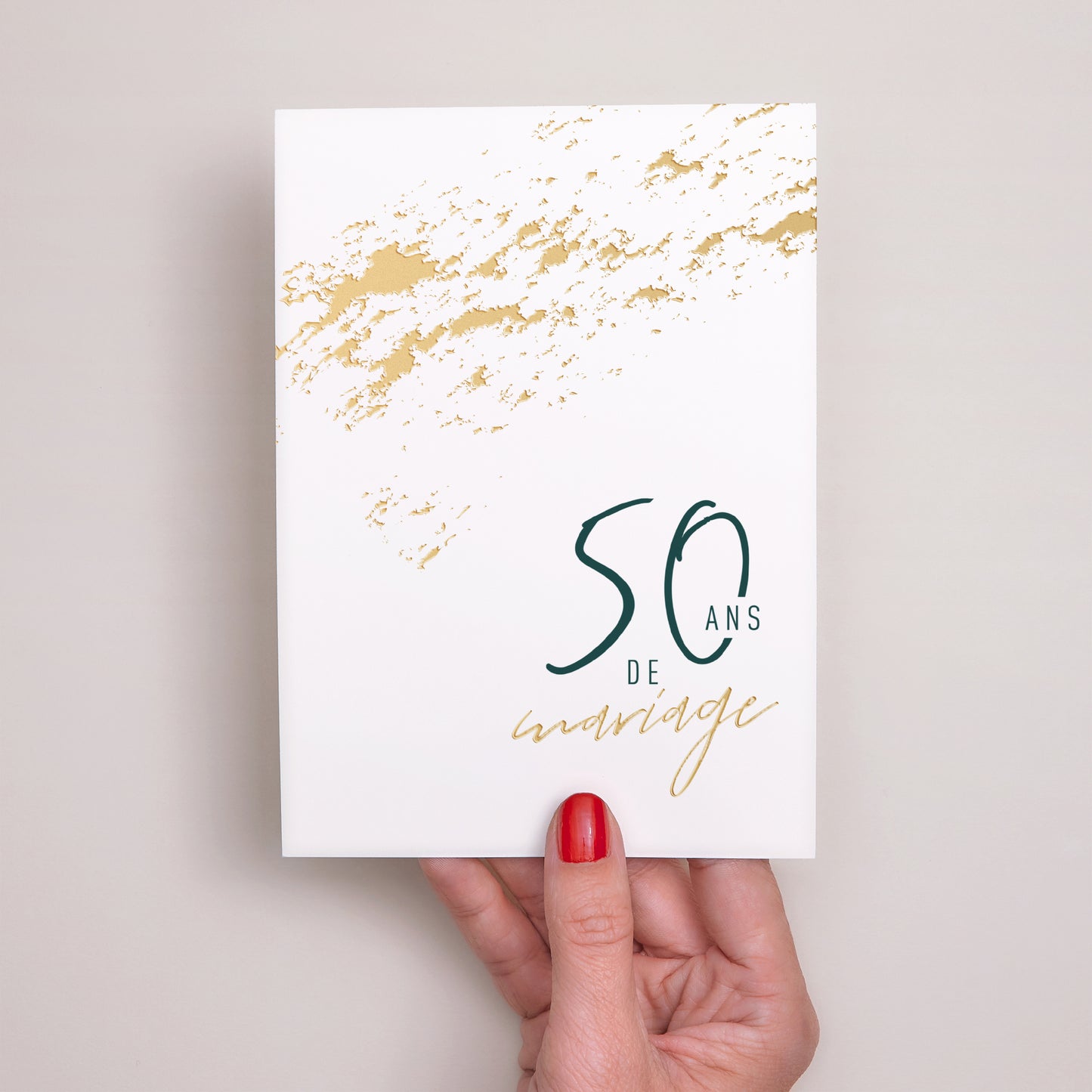 Invitations Anniversaire de mariage Portrait 50 ans d'amour photo N° 2
