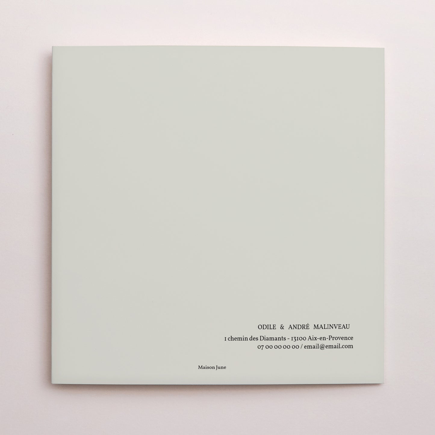 Invitations Anniversaire de mariage Carré double volet Noces diamant - 60 ans photo N° 3