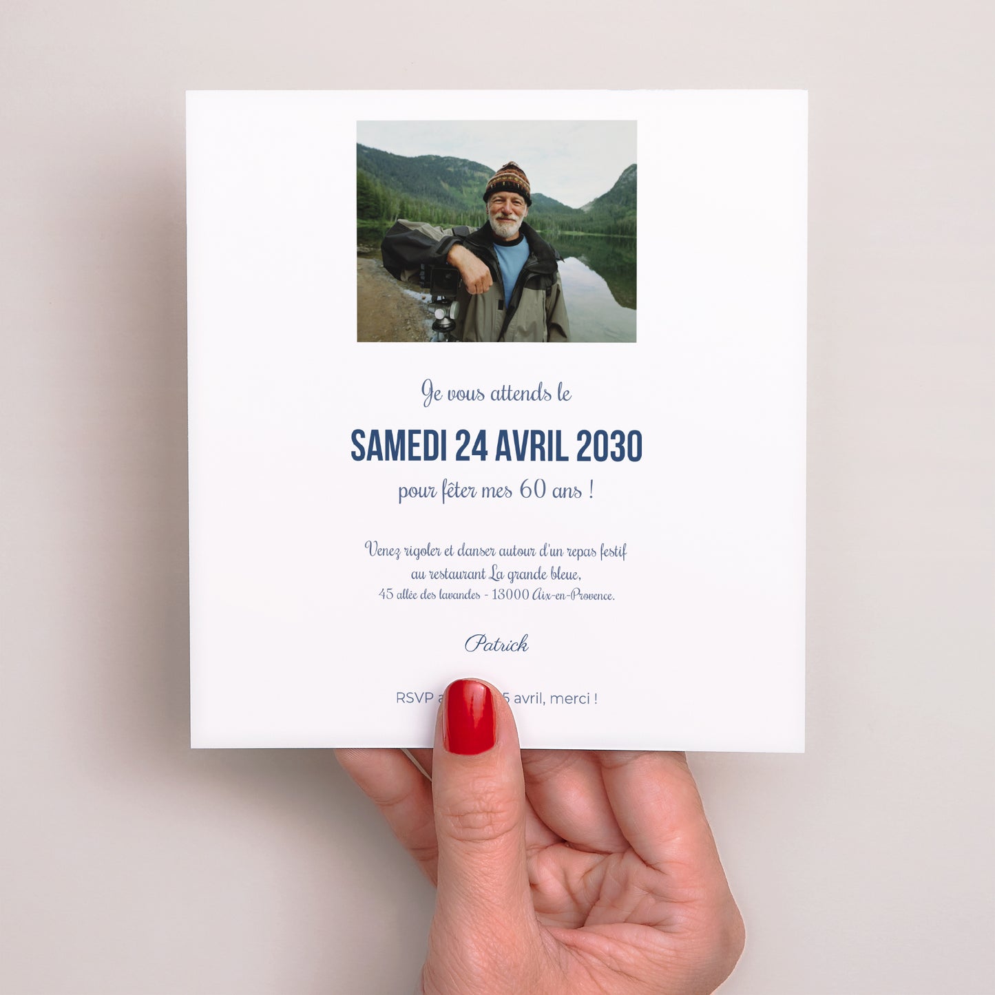 Invitations Anniversaire Adulte Carré L'addition SVP photo N° 3