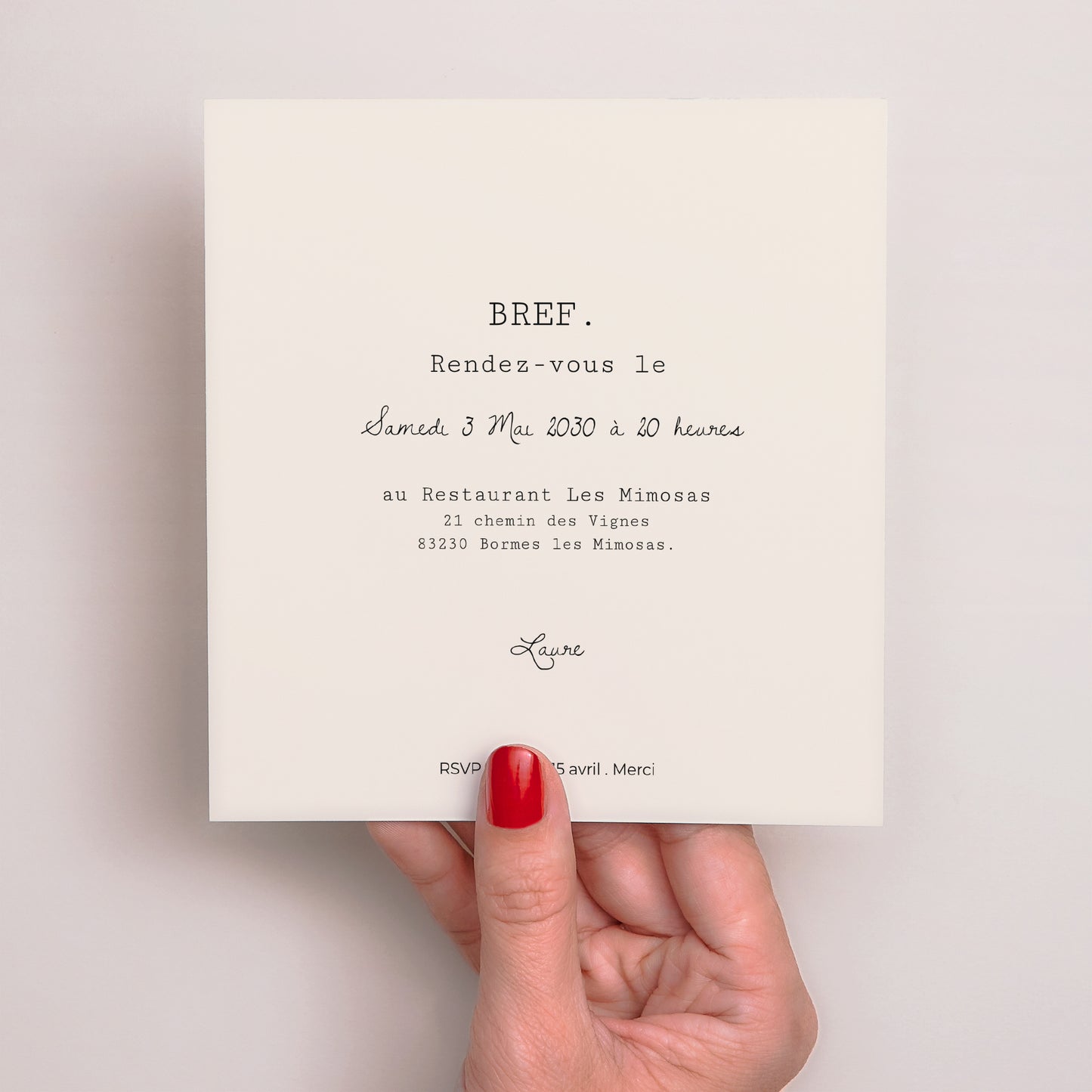 Invitations Anniversaire Adulte Carré Bref photo N° 3