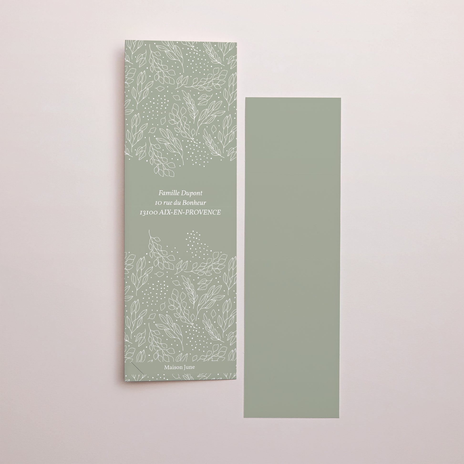 Carte de Noel Fin d'année Marque-page photo Noël vert et photo cabine photo N° 3