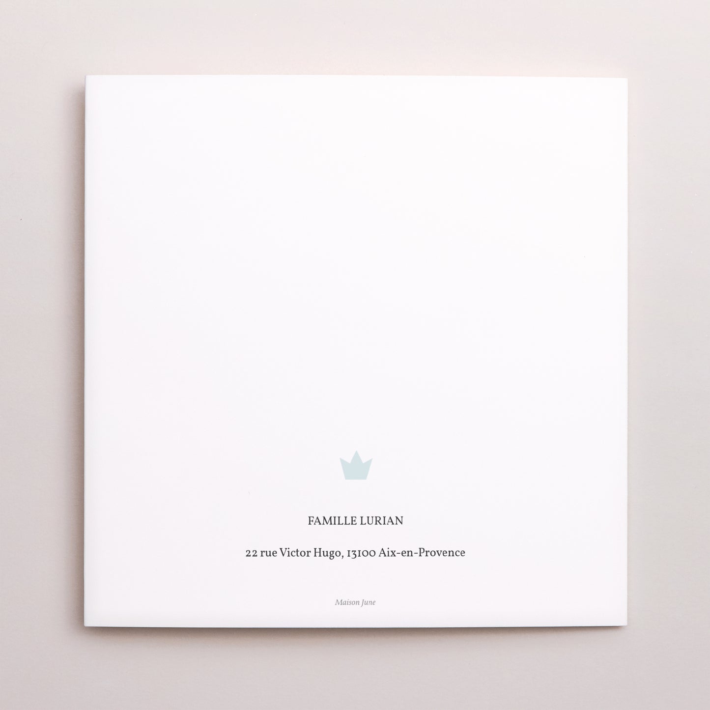 Faire-part Naissance Carré double volet Little cloud blue photo N° 3