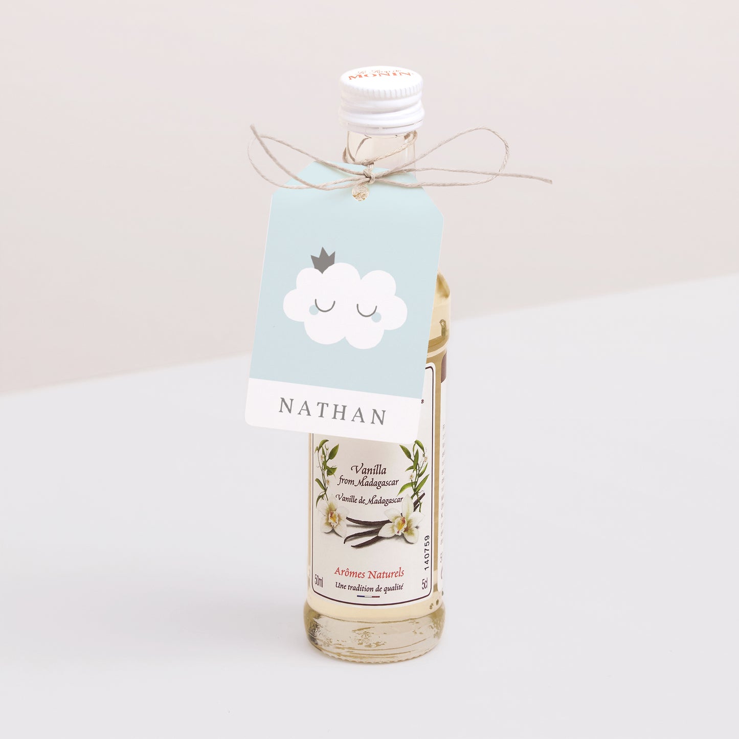 Etiquette perforée Naissance Fanion Little cloud blue photo N° 3