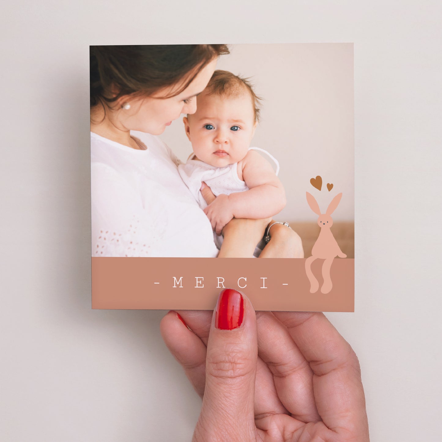 Remerciements Naissance Carré Robe rose, photos, marque-page photo N° 2