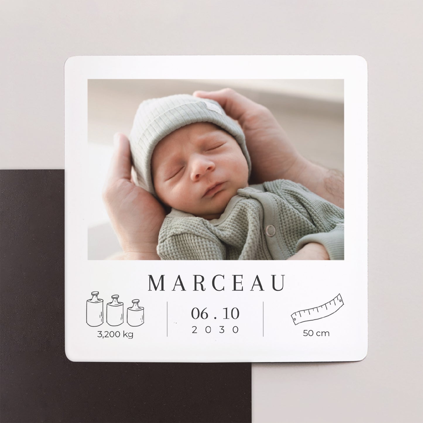 Faire-part Naissance Lot de 9, magnétique Multi photo photo N° 1