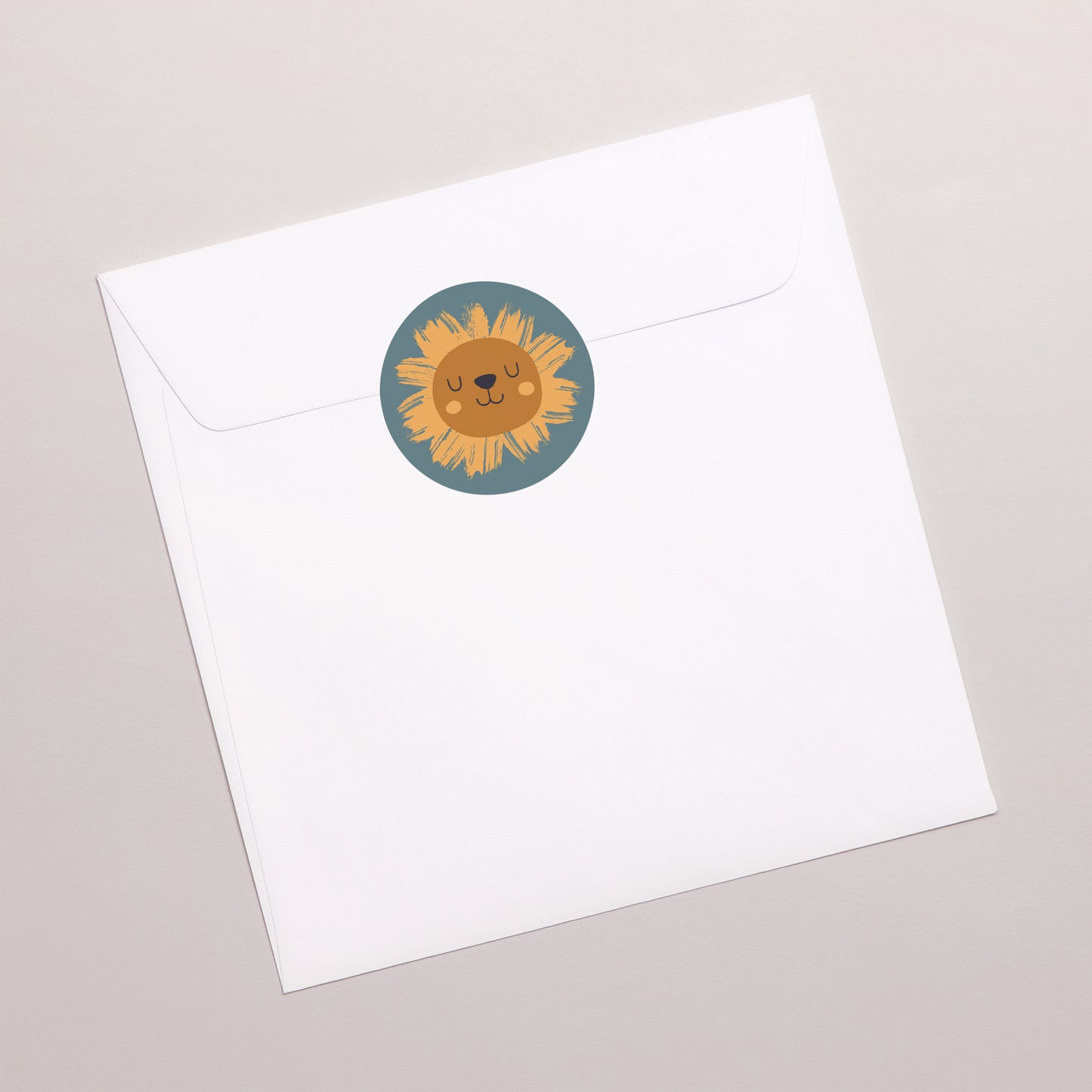 Sticker Naissance Rond Petit Lion photo N° 3